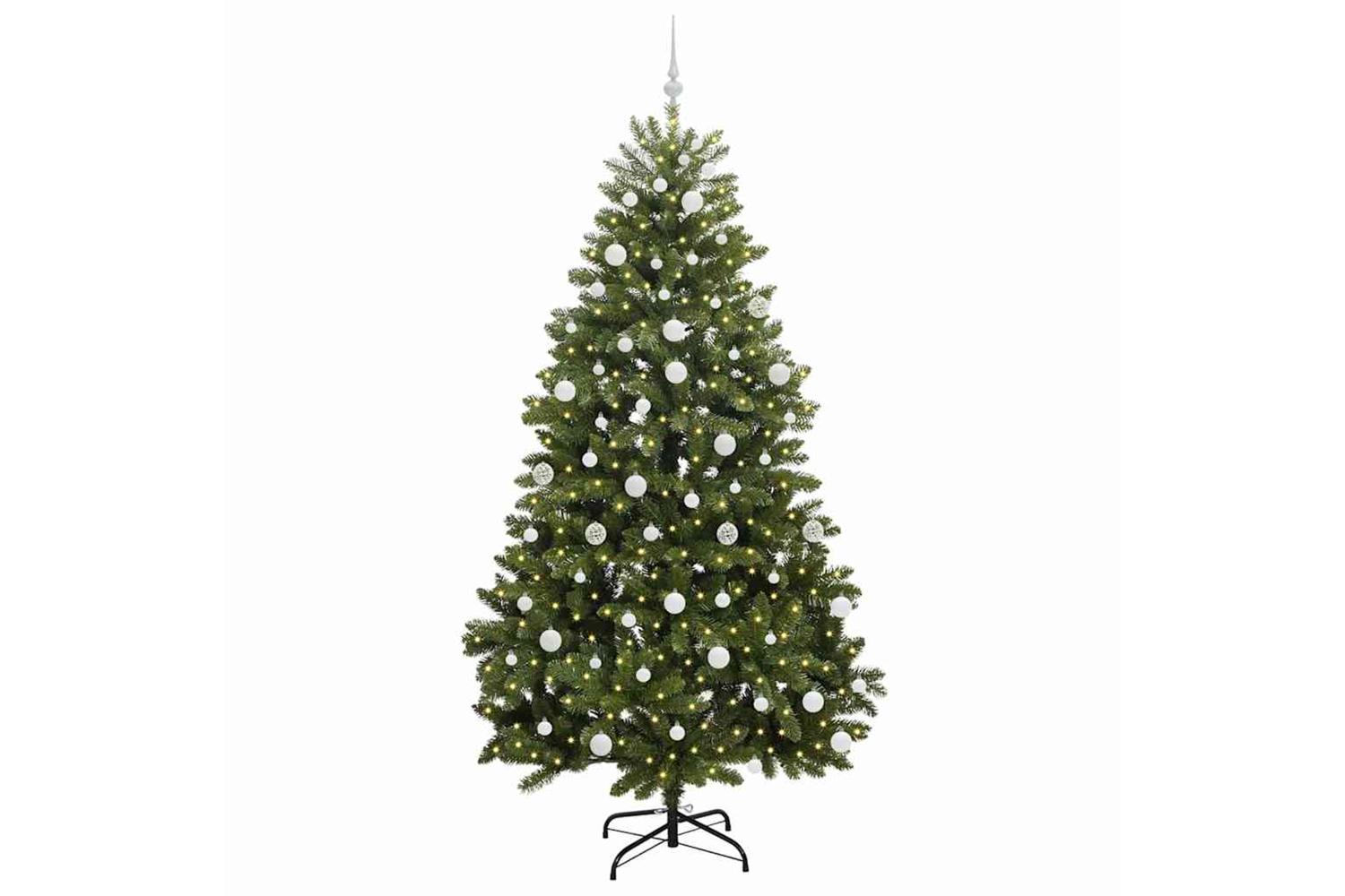 Vidaxl Artificial Christmas Tree With Stand Green 210 Cm Pvc And Metal-3