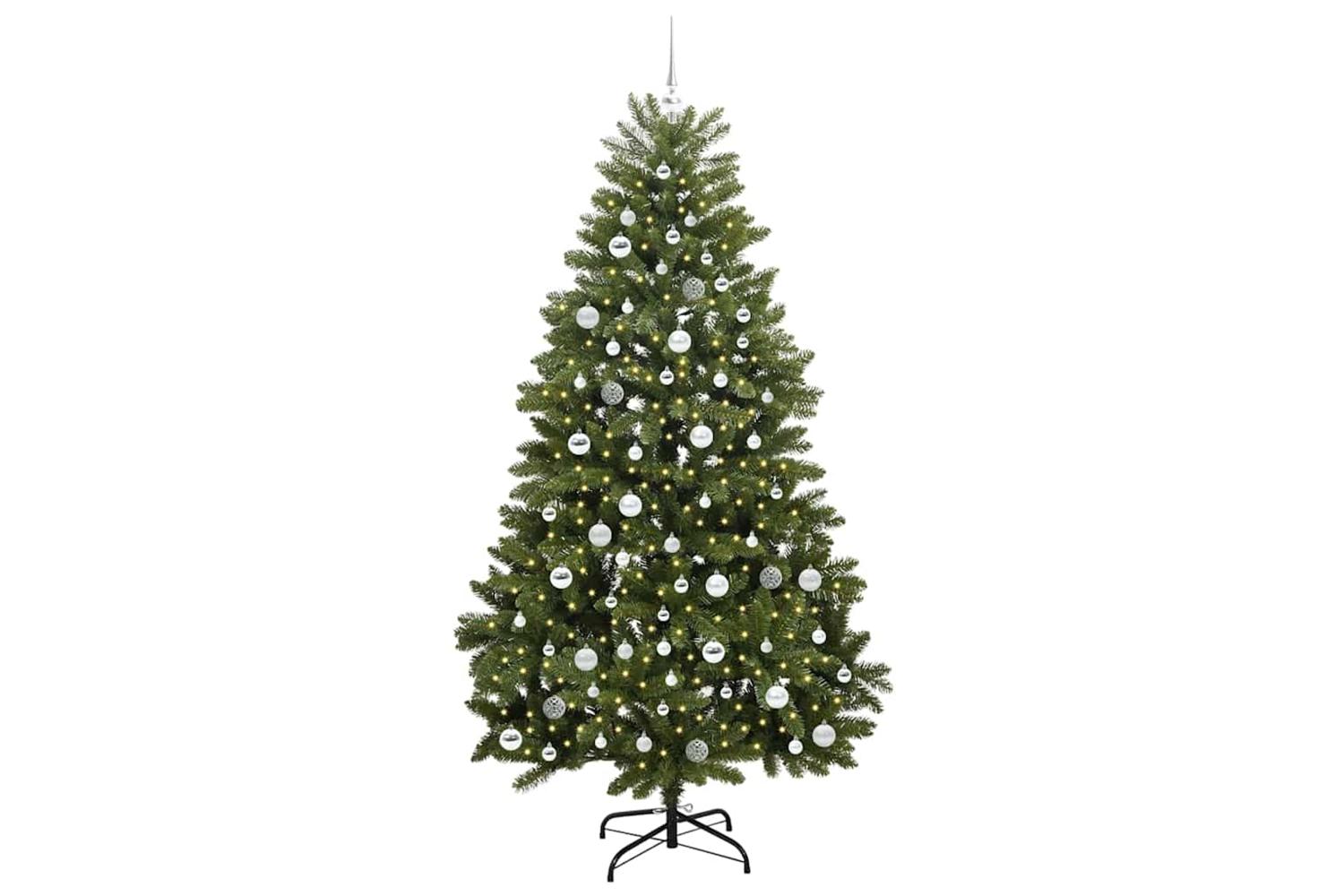 Vidaxl Artificial Christmas Tree With Stand Green 210 Cm Pvc And Metal-3