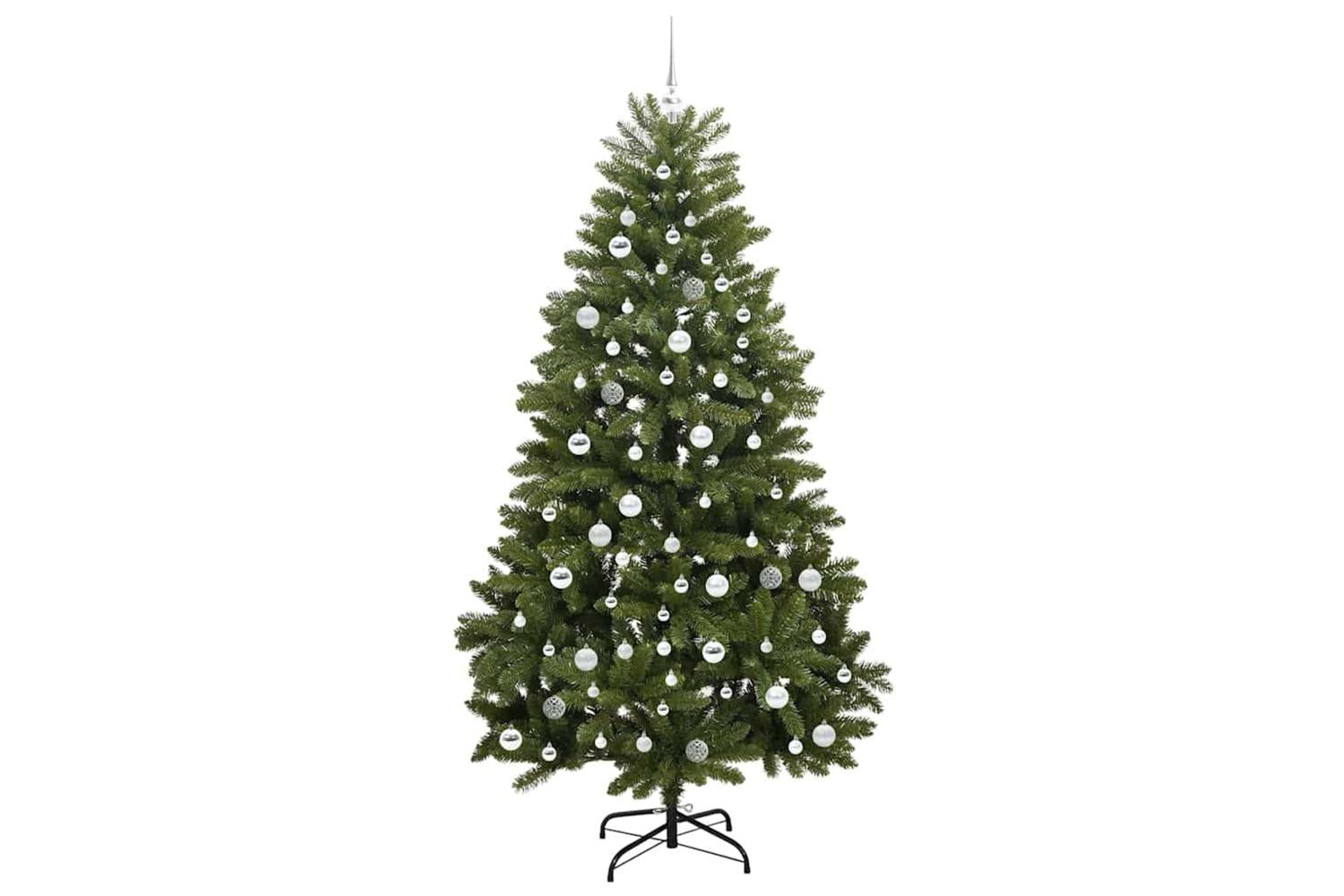 Vidaxl Artificial Christmas Tree With Stand Green 210 Cm Pvc And Metal-4