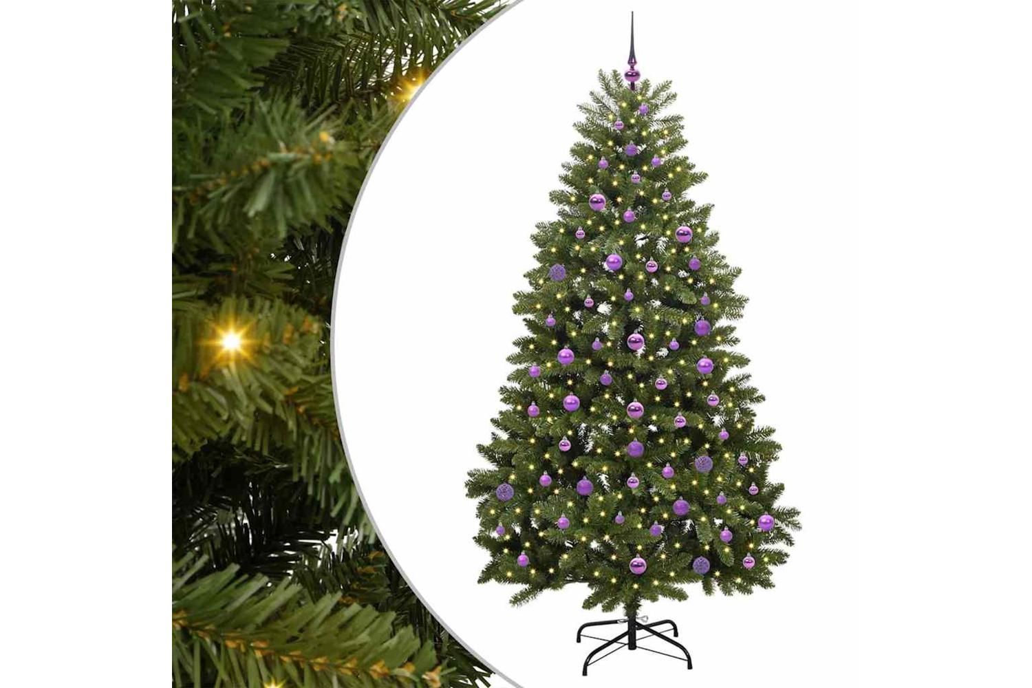 Vidaxl Artificial Christmas Tree With Stand Green 210 Cm Pvc And Metal-2