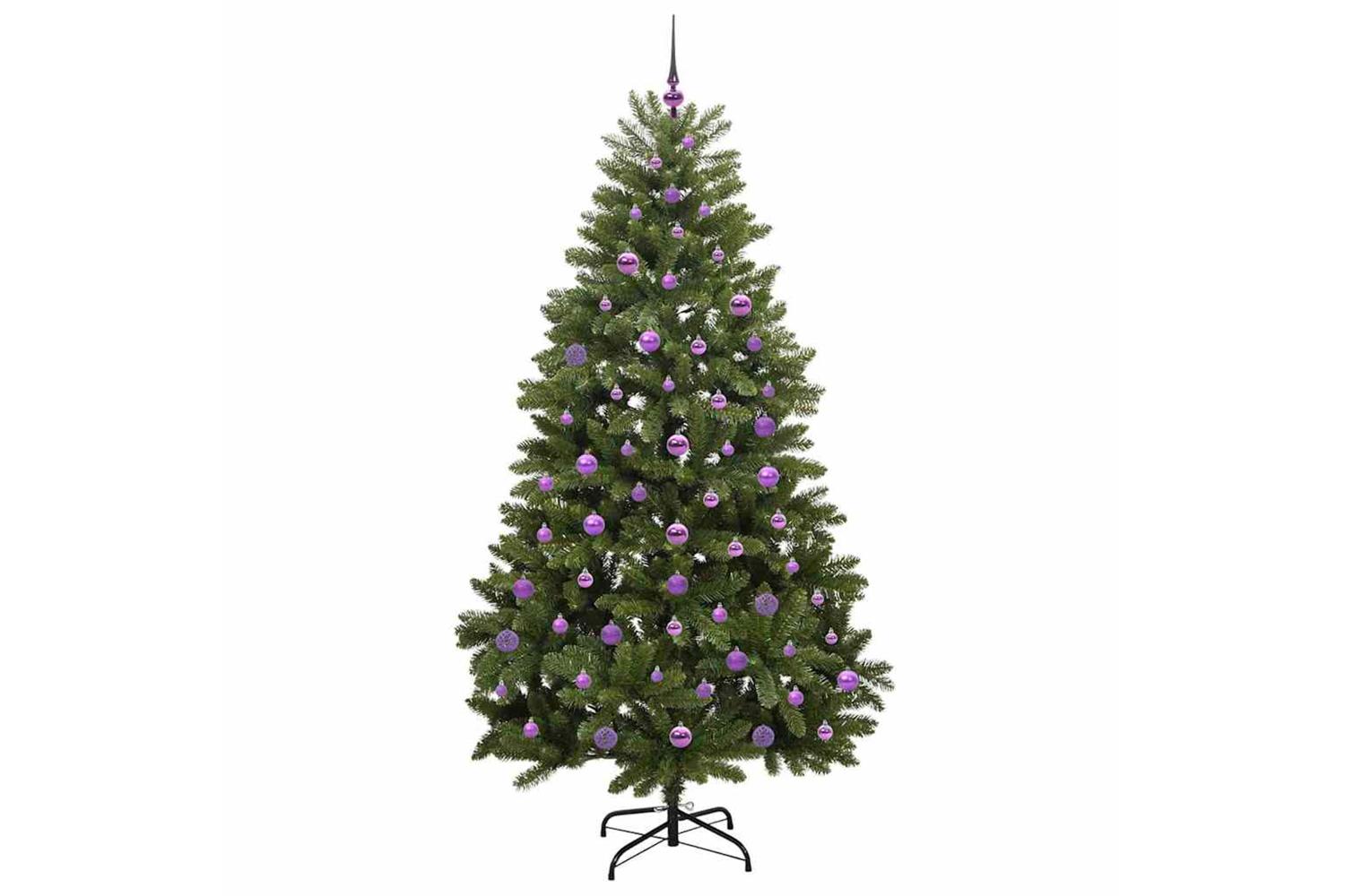 Vidaxl Artificial Christmas Tree With Stand Green 210 Cm Pvc And Metal-4
