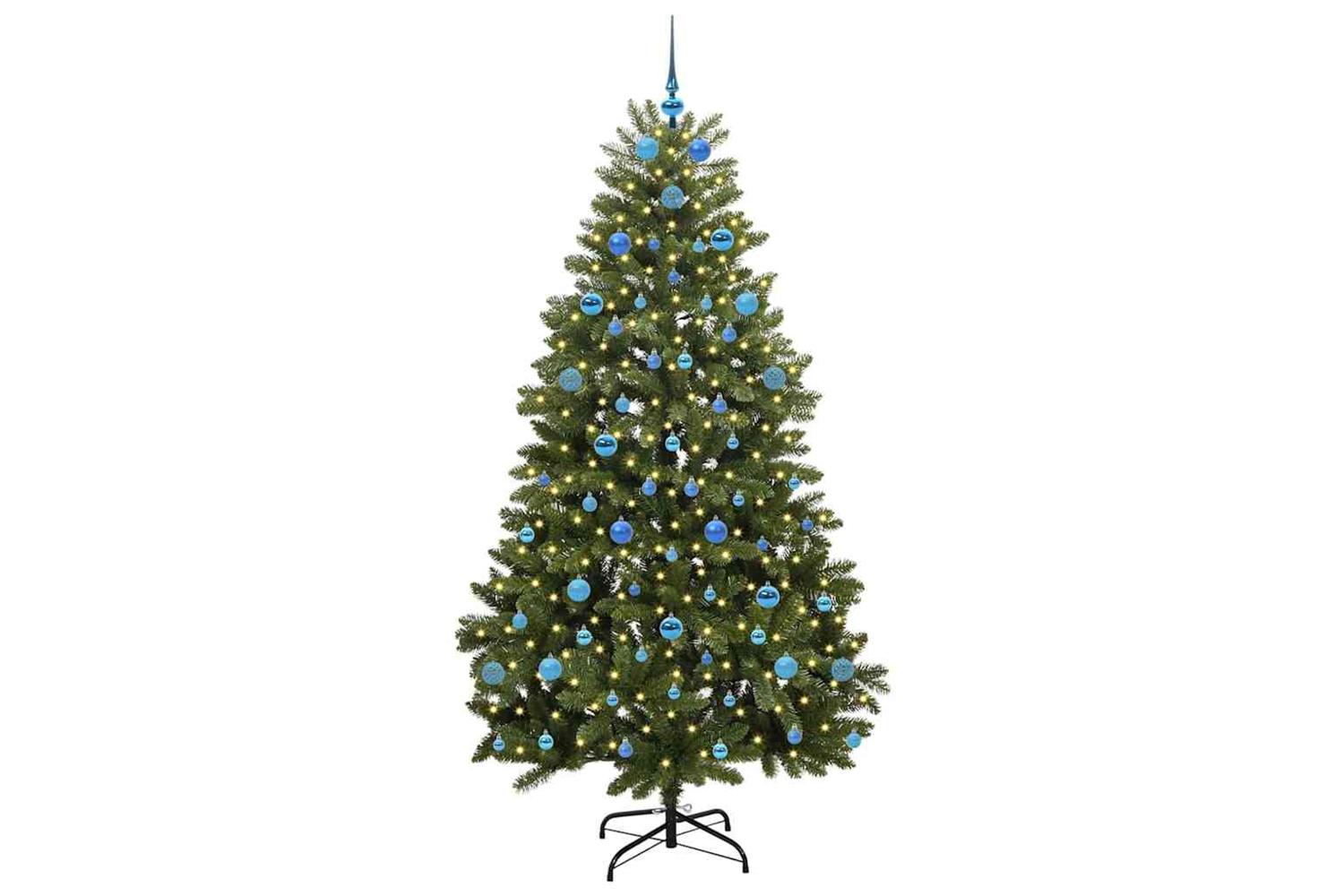 Vidaxl Artificial Christmas Tree With Stand Green 210 Cm Pvc And Metal-3