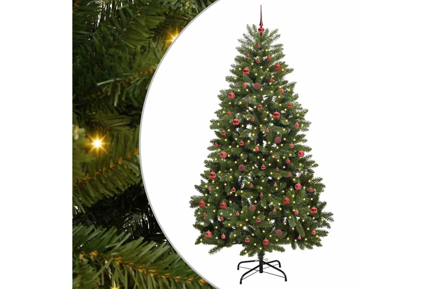 Vidaxl Artificial Christmas Tree With Stand Green 240 Cm Pvc And Metal-2