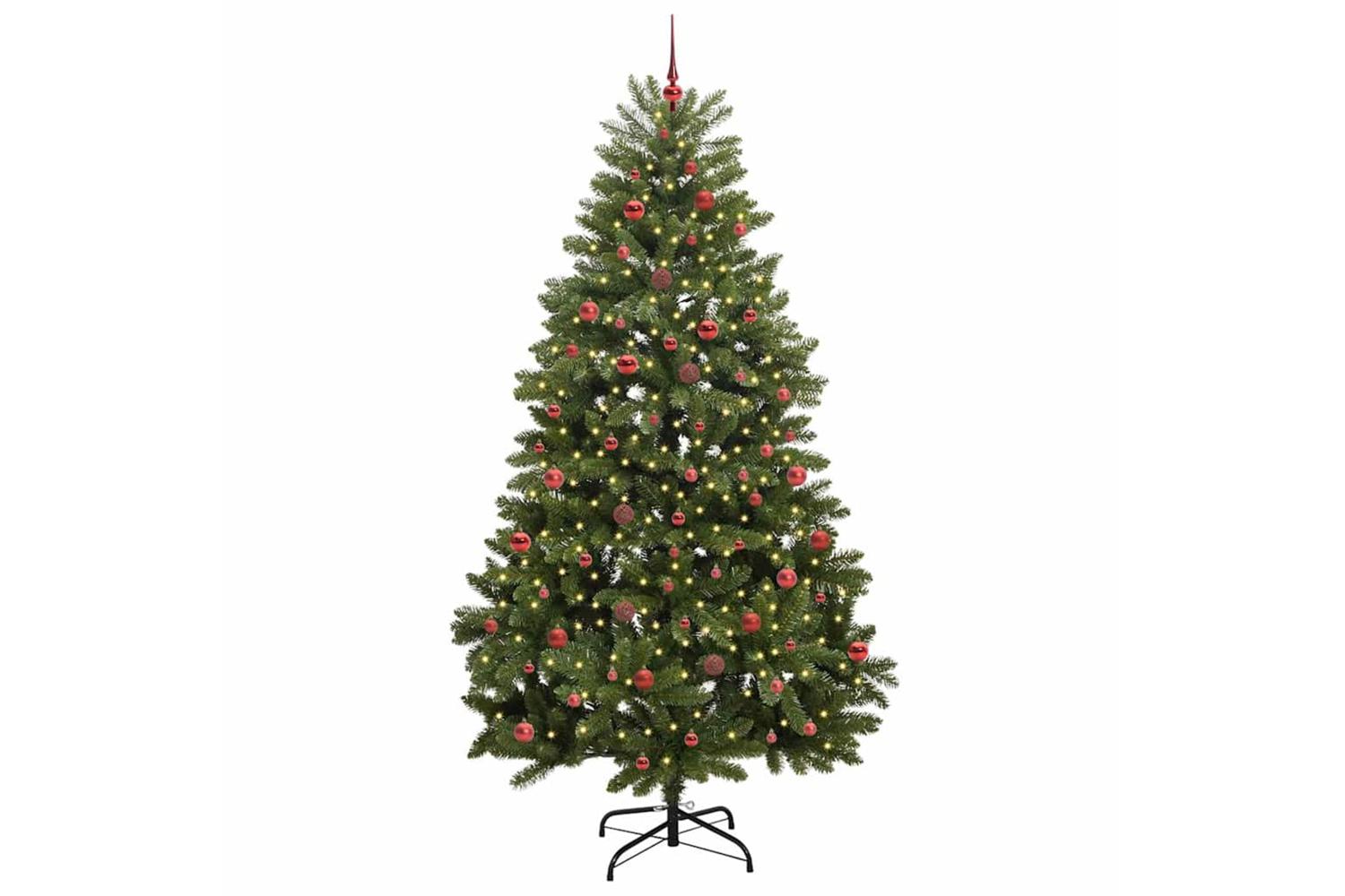 Vidaxl Artificial Christmas Tree With Stand Green 240 Cm Pvc And Metal-3