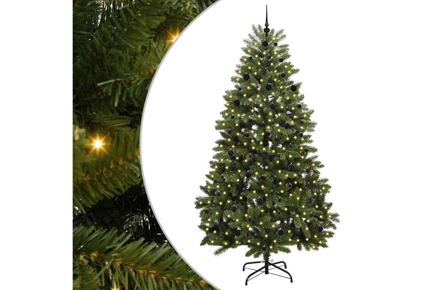Vidaxl Artificial Christmas Tree With Stand Green 240 Cm Pvc And Metal-2