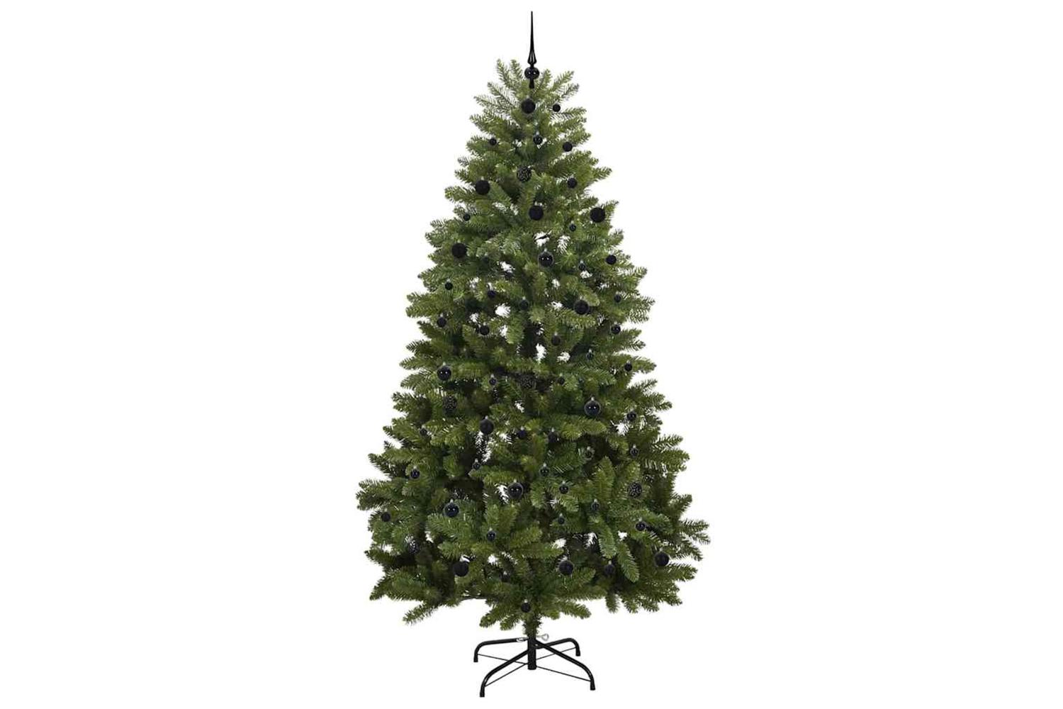 Vidaxl Artificial Christmas Tree With Stand Green 240 Cm Pvc And Metal-4