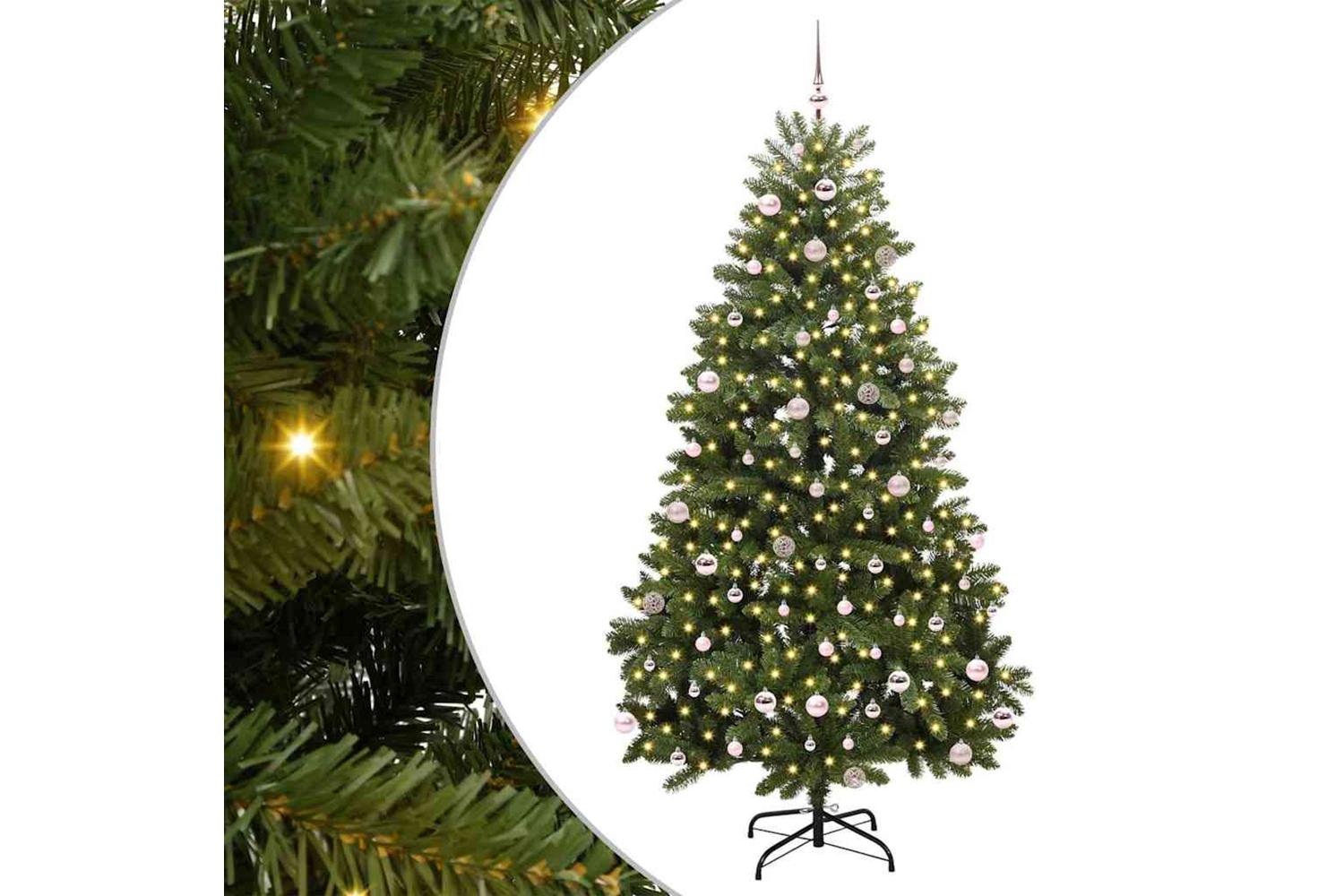 Vidaxl Artificial Christmas Tree With Stand Green 240 Cm Pvc And Metal-2