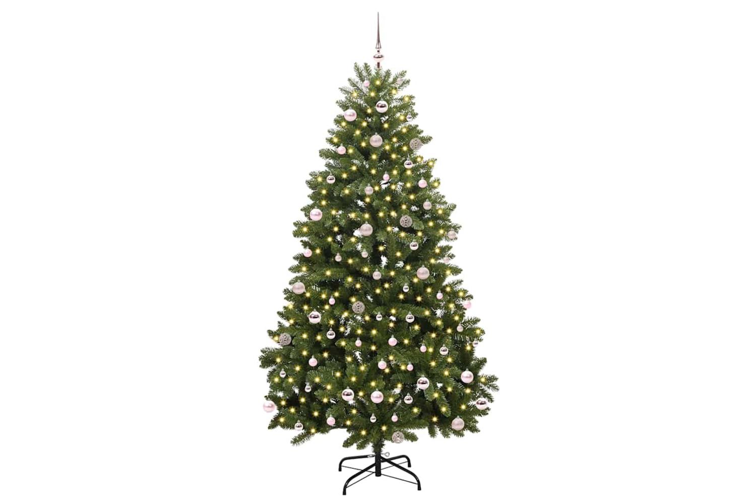 Vidaxl Artificial Christmas Tree With Stand Green 240 Cm Pvc And Metal-3