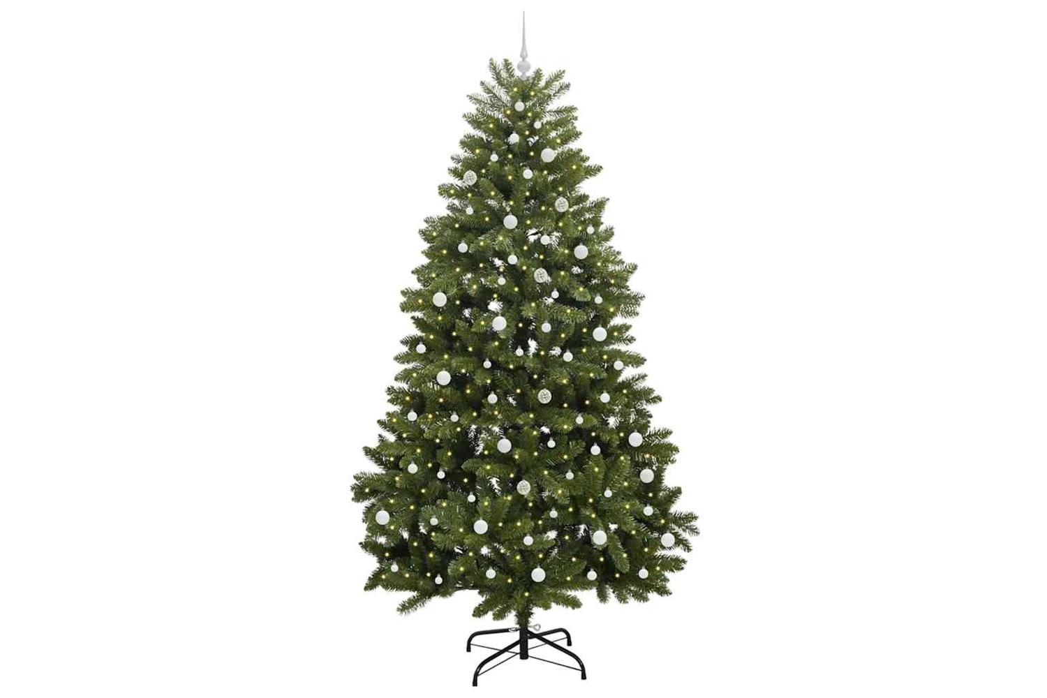 Vidaxl Artificial Christmas Tree With Stand Green 240 Cm Pvc And Metal-3