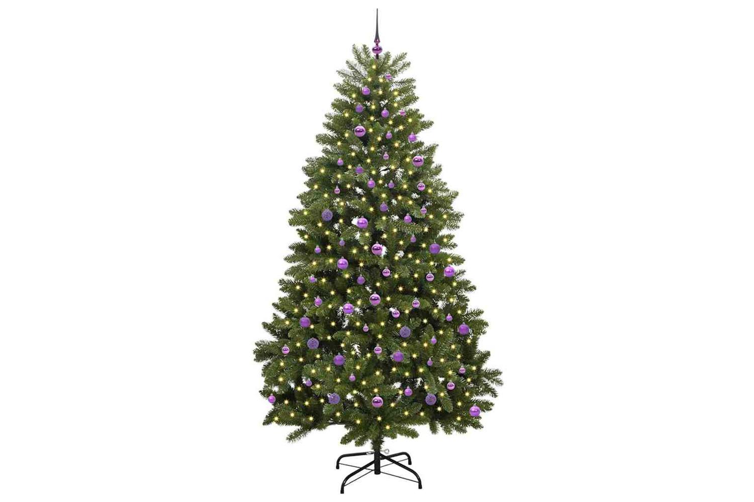Vidaxl Artificial Christmas Tree With Stand Green 240 Cm Pvc And Metal-3