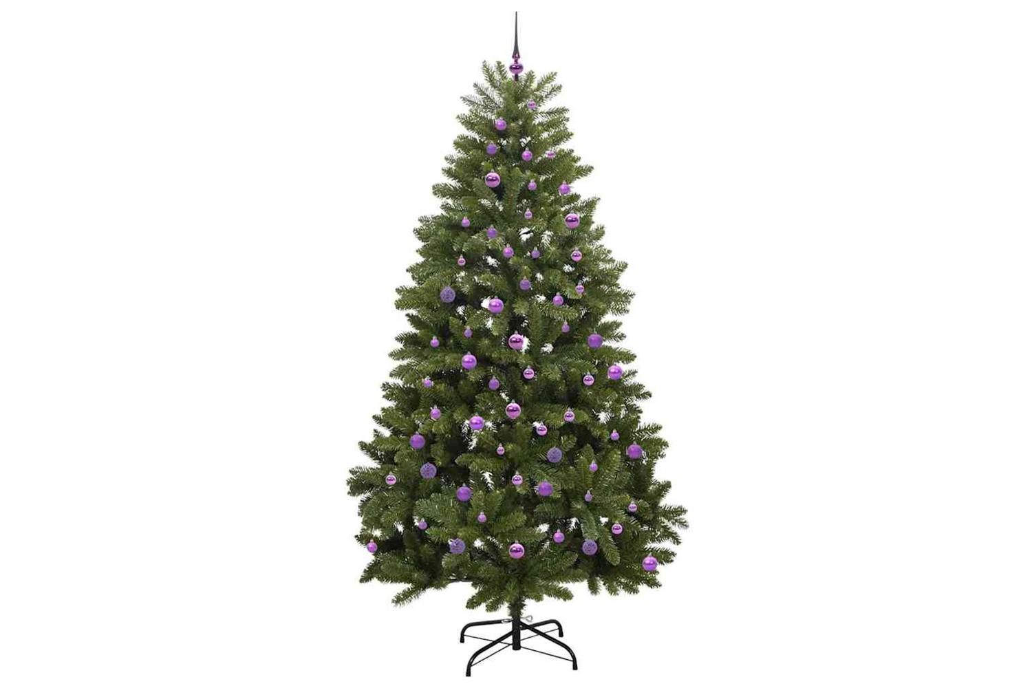 Vidaxl Artificial Christmas Tree With Stand Green 240 Cm Pvc And Metal-4