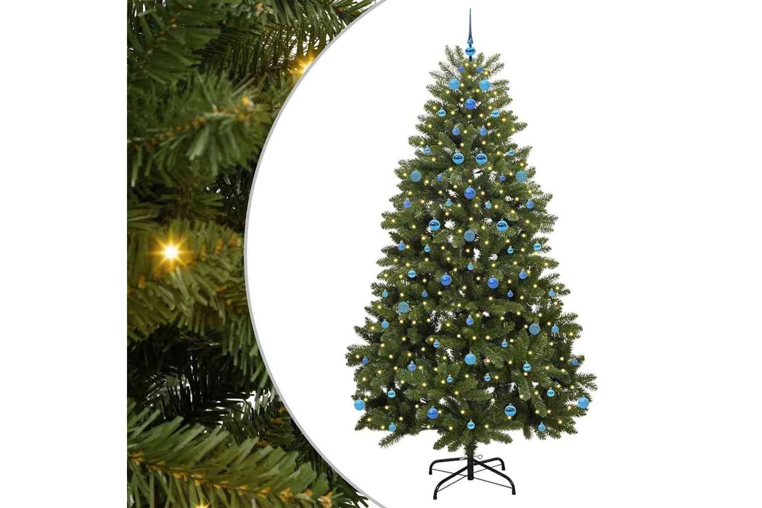 Vidaxl Artificial Christmas Tree With Stand Green 240 Cm Pvc And Metal-2