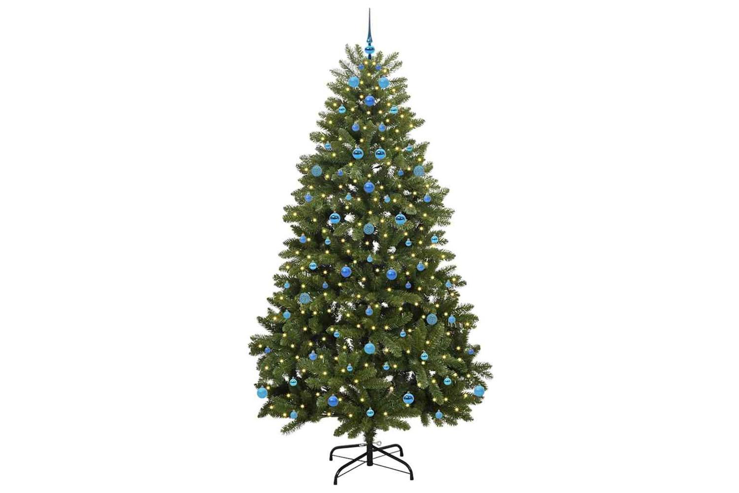 Vidaxl Artificial Christmas Tree With Stand Green 240 Cm Pvc And Metal-3