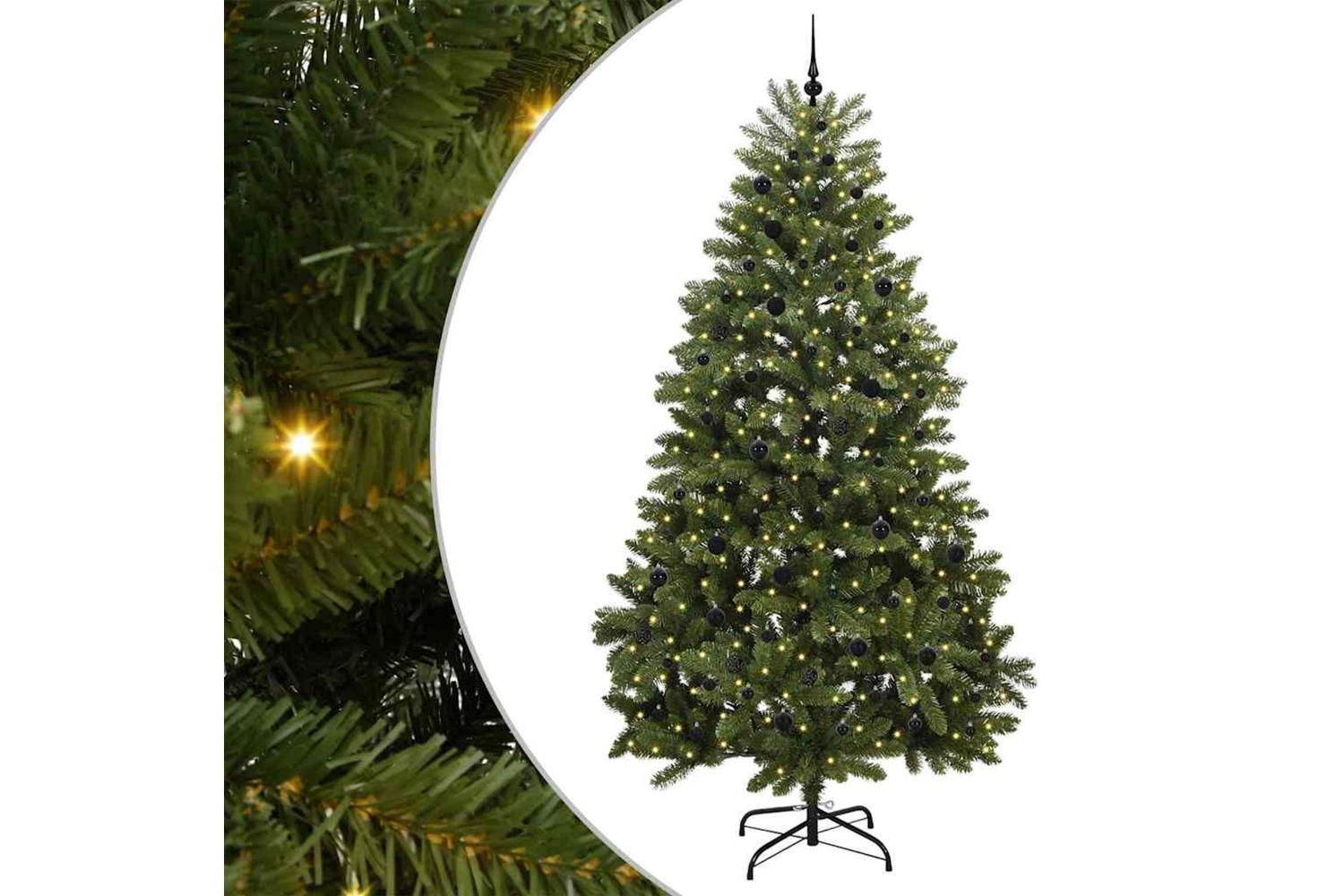 Vidaxl Artificial Christmas Tree With Stand Green 270 Cm Pvc And Metal-2