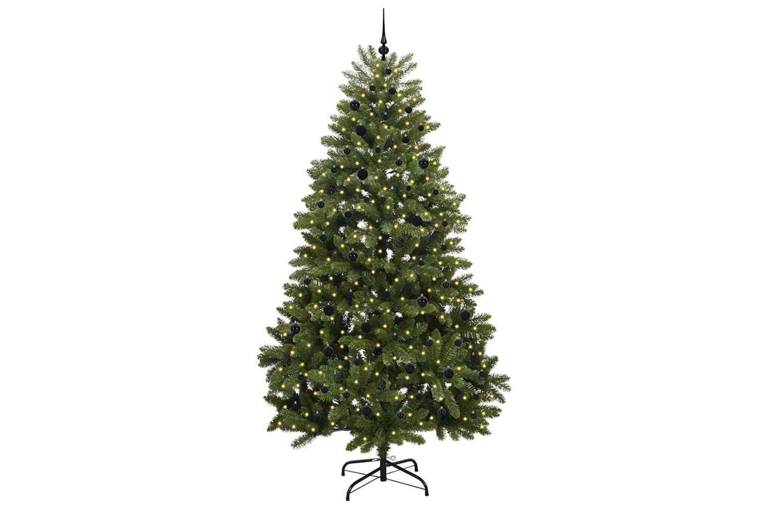 Vidaxl Artificial Christmas Tree With Stand Green 270 Cm Pvc And Metal-3