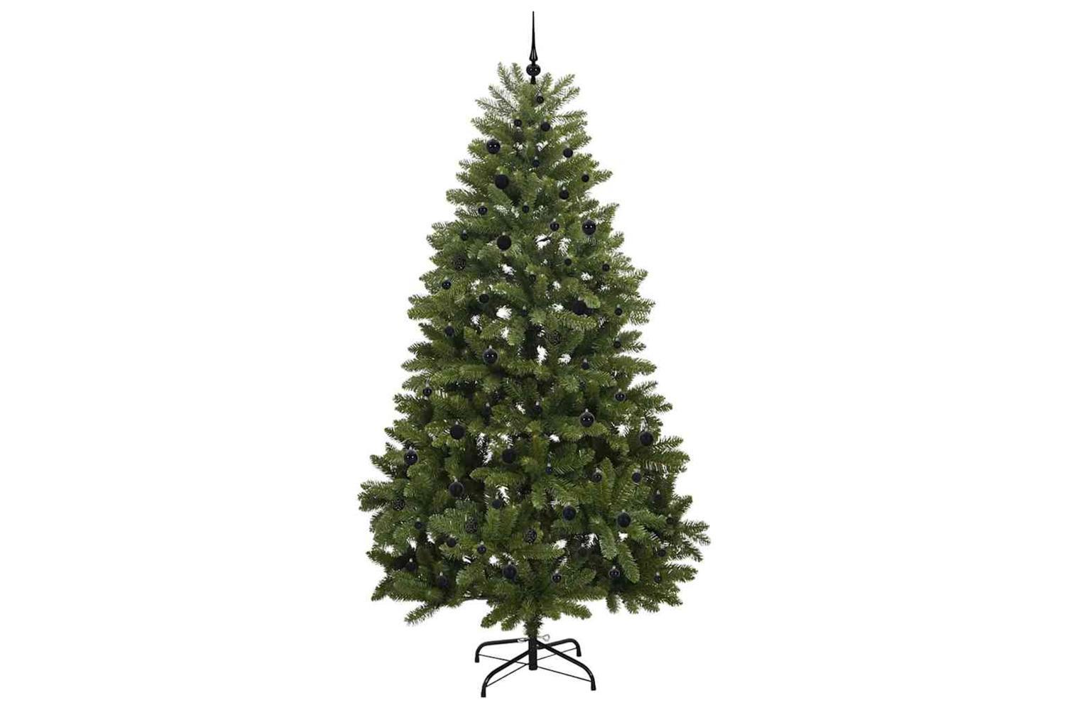 Vidaxl Artificial Christmas Tree With Stand Green 270 Cm Pvc And Metal-4