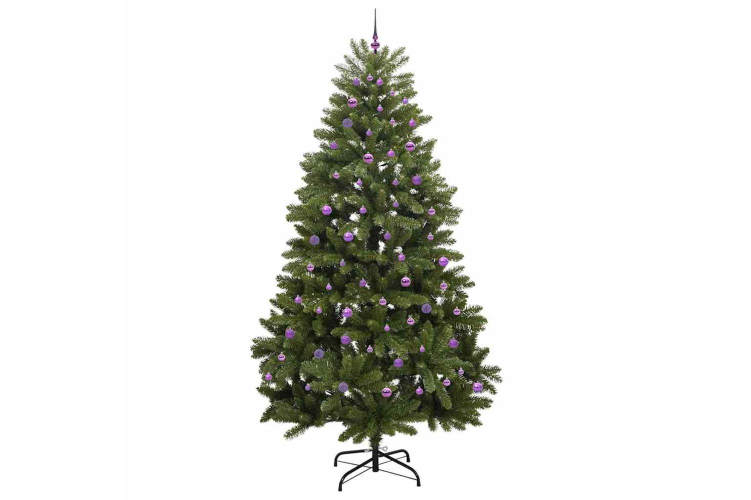 Vidaxl Artificial Christmas Tree With Stand Green 270 Cm Pvc And Metal-4