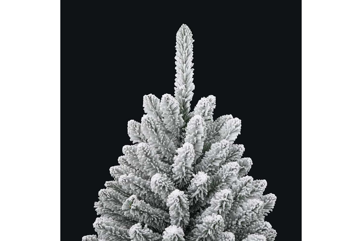 Vidaxl Artificial Christmas Tree Green And White 120 Cm Pvc And Metal-10