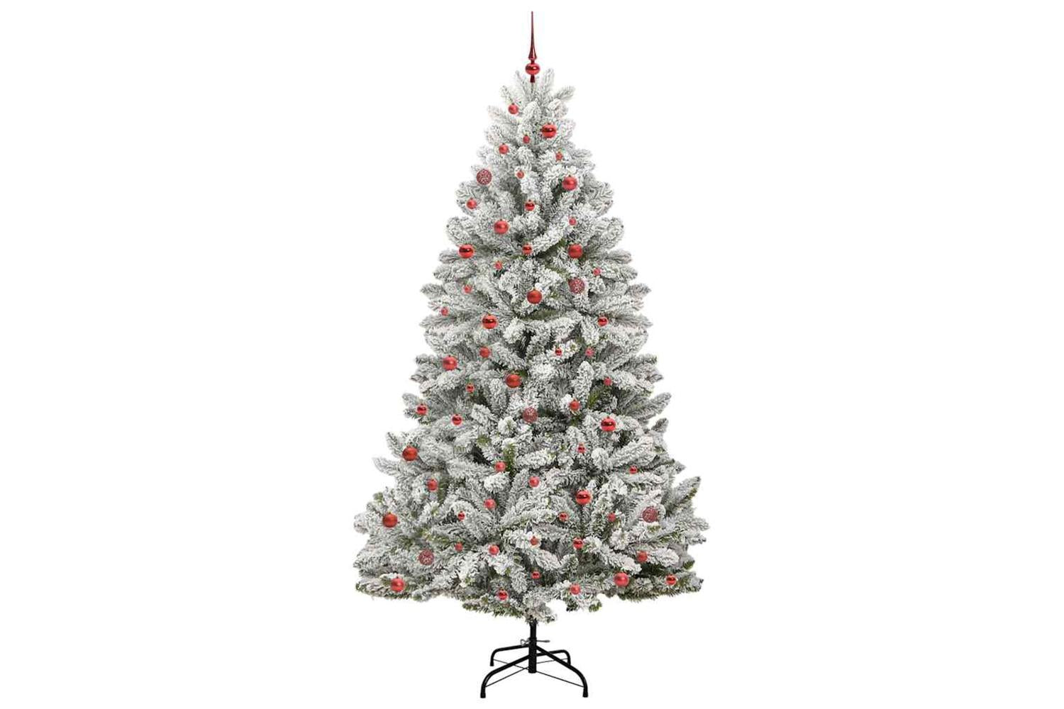 Vidaxl Artificial Christmas Tree Green And White 270 Cm Pvc And Metal-3