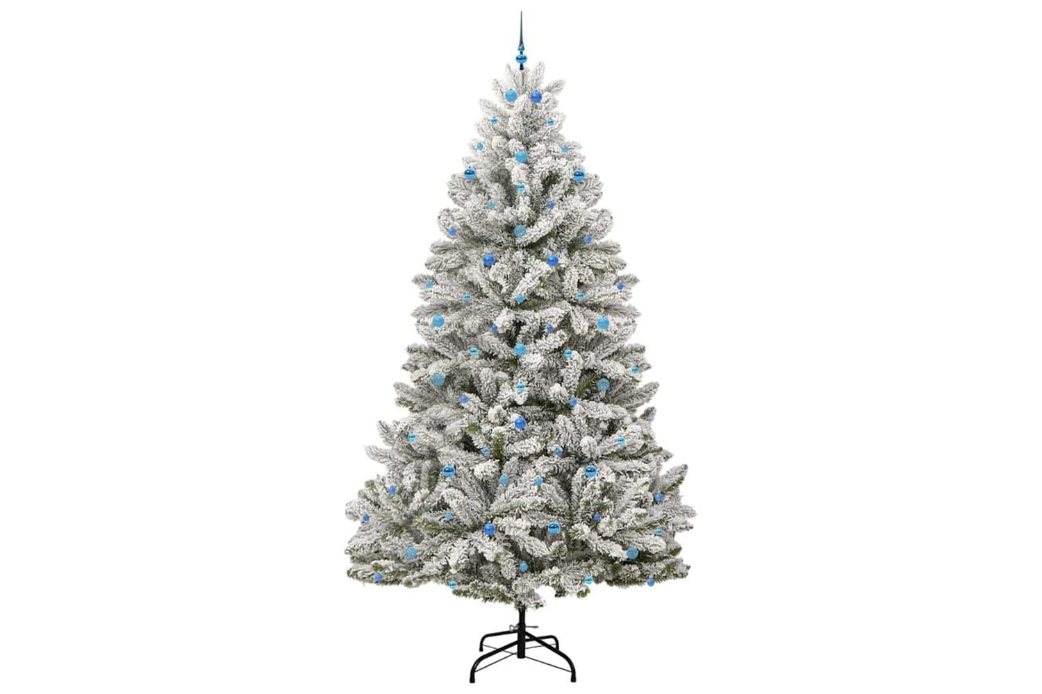 Vidaxl Artificial Christmas Tree Green And White 300 Cm Pvc And Metal-4