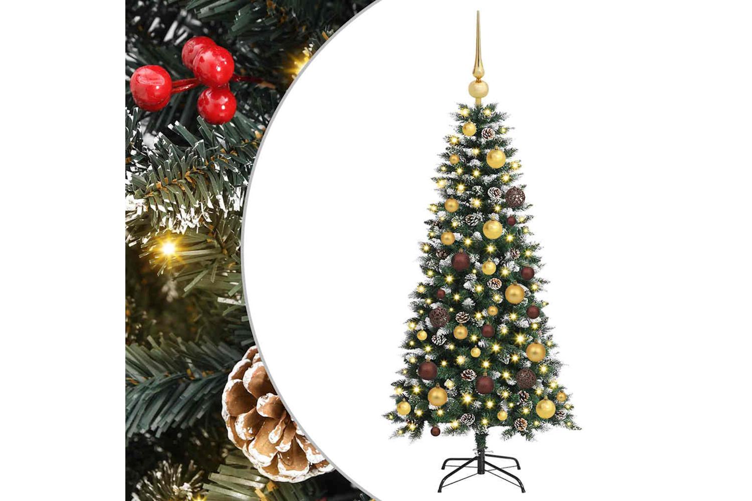 Vidaxl Artificial Christmas Tree With 150 Leds Green 55 X 55 X 120 Cm