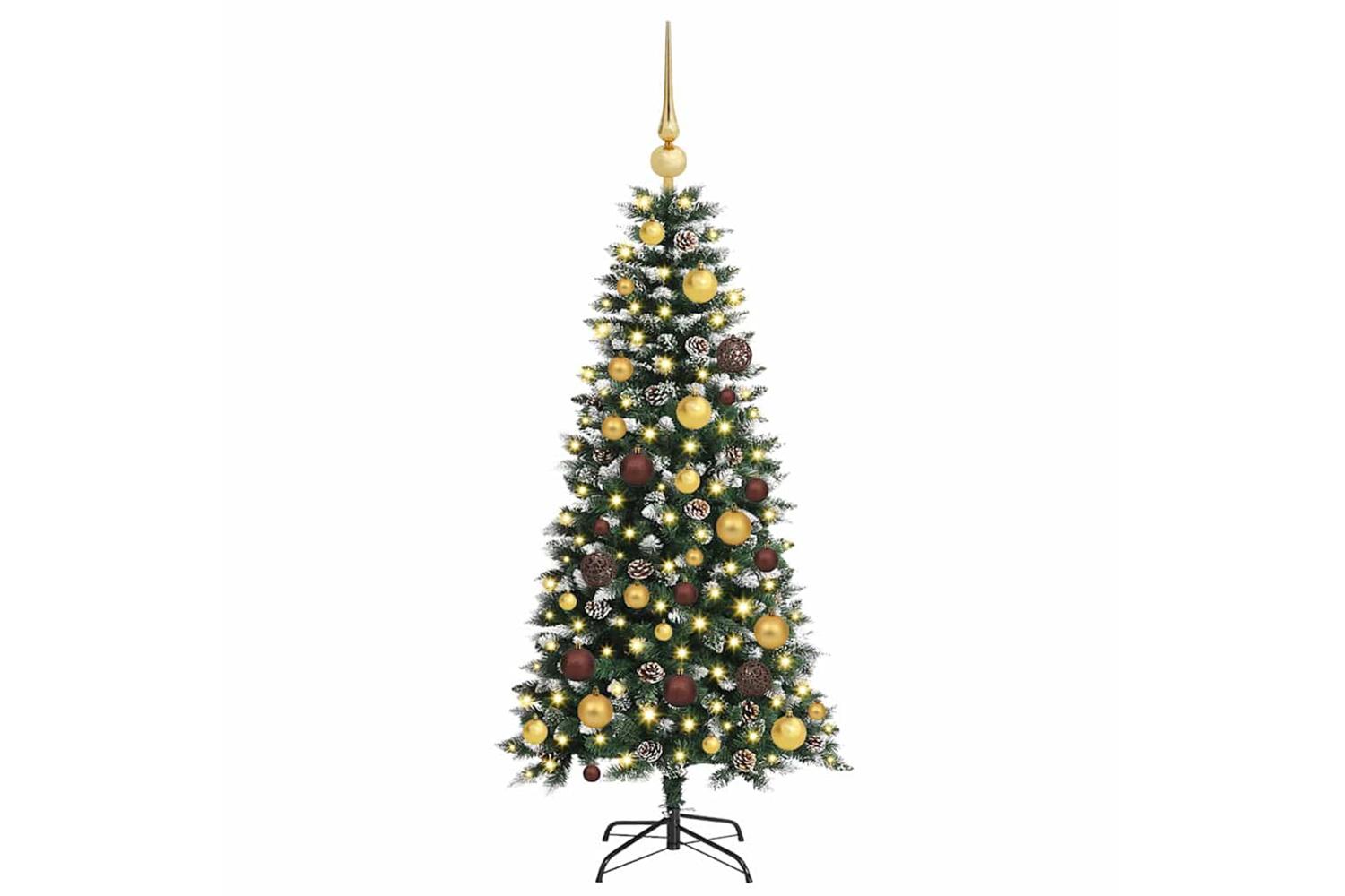 Vidaxl Artificial Christmas Tree With 150 Leds Green 55 X 55 X 120 Cm-3