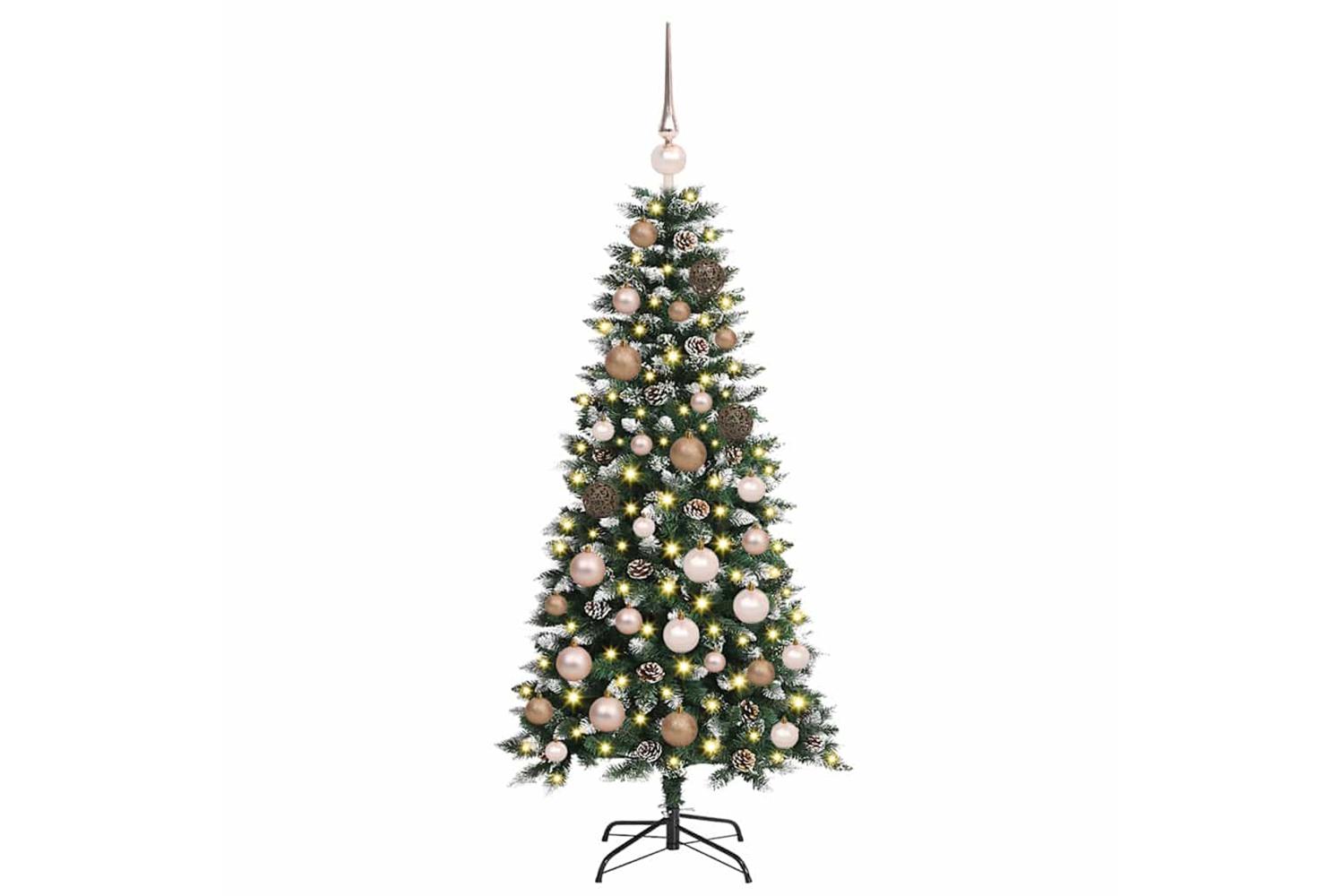 Vidaxl Artificial Christmas Tree With 150 Leds Green 55 X 55 X 120 Cm-3