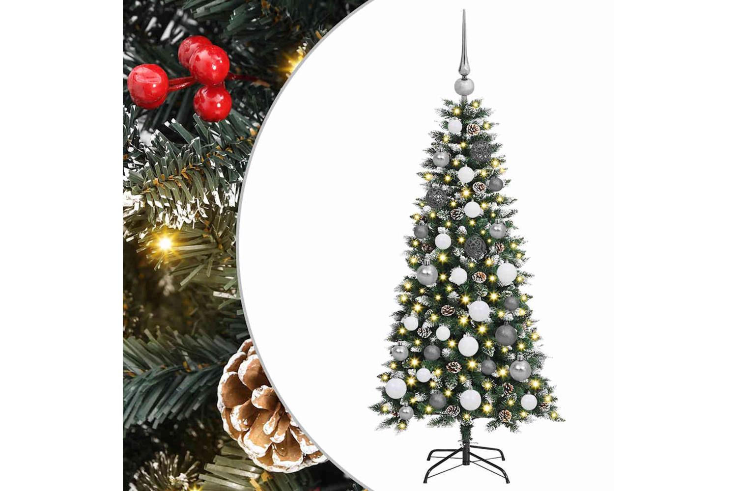 Vidaxl Artificial Christmas Tree With 150 Leds Green 55 X 55 X 120 Cm-2