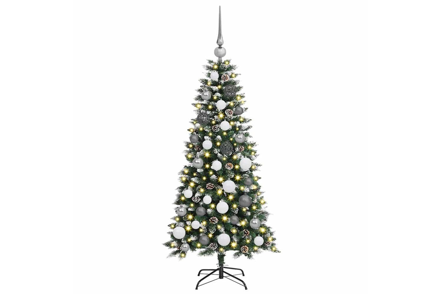 Vidaxl Artificial Christmas Tree With 150 Leds Green 55 X 55 X 120 Cm-3