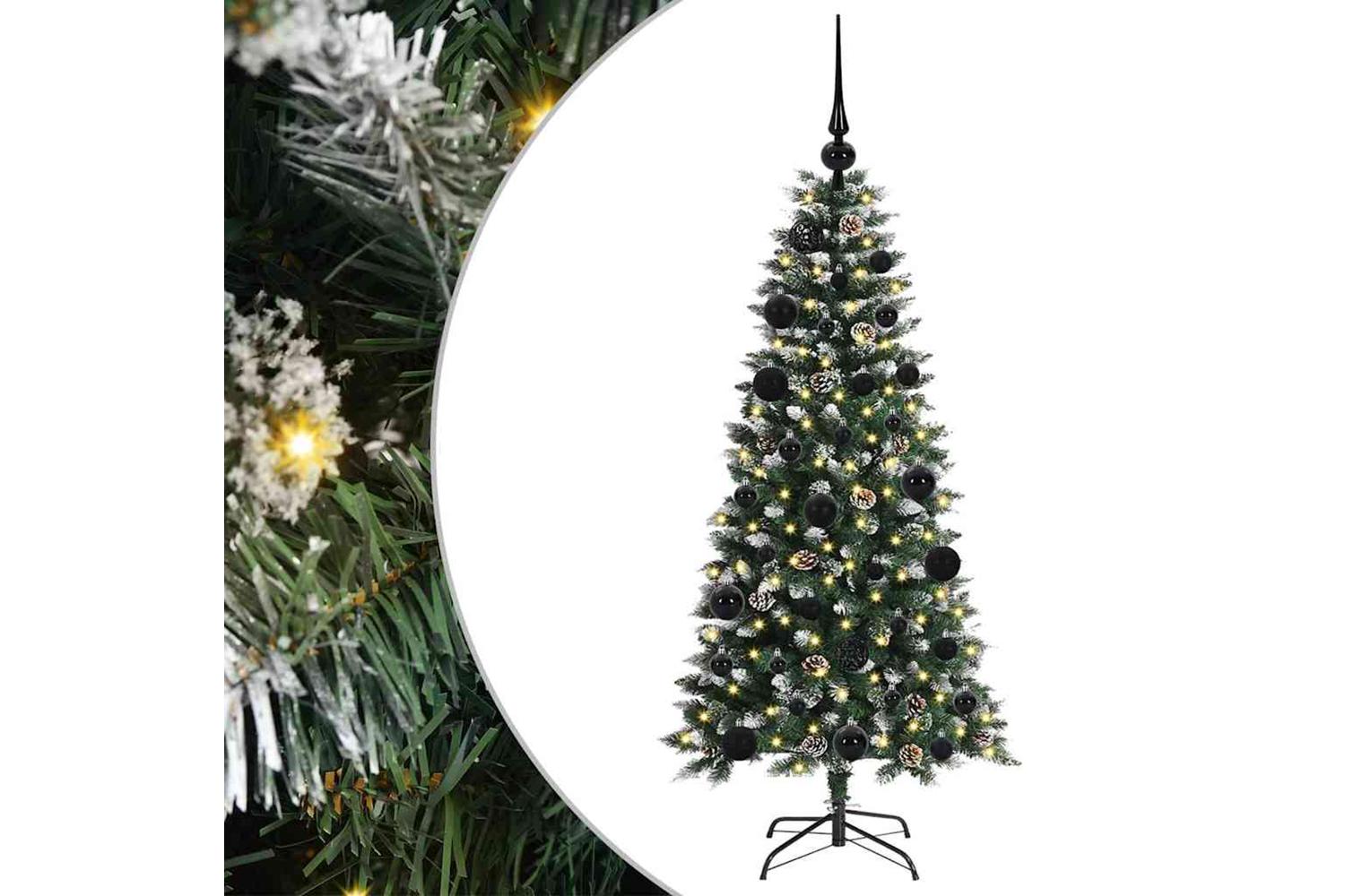 Vidaxl Artificial Christmas Tree With 150 Leds Green 55 X 55 X 120 Cm-2
