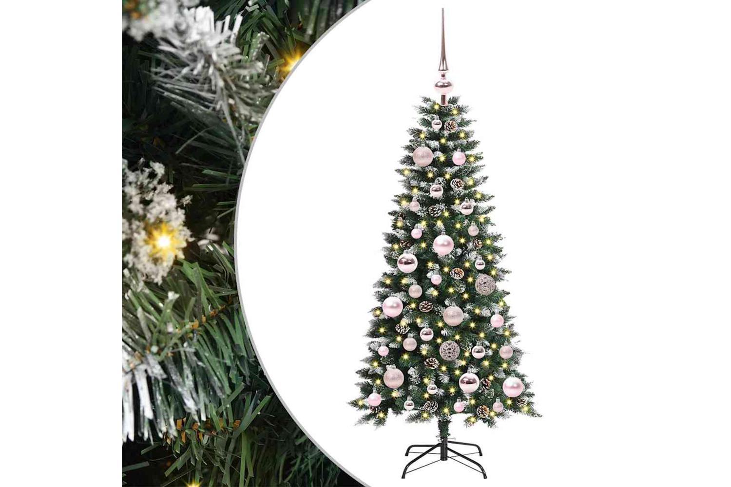 Vidaxl Artificial Christmas Tree With 150 Leds Green 55 X 55 X 120 Cm-2