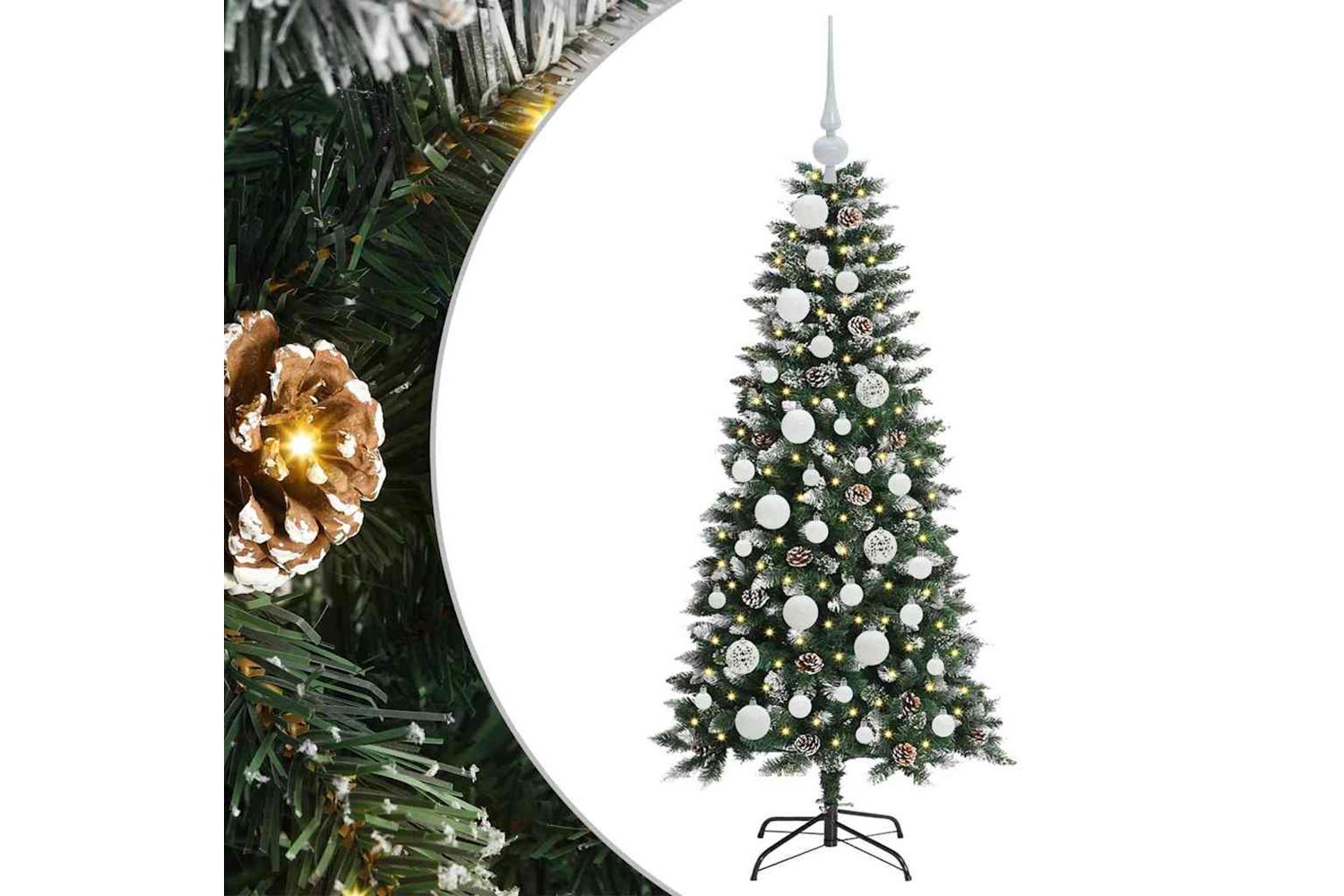 Vidaxl Artificial Christmas Tree With 150 Leds Green 55 X 55 X 120 Cm-2