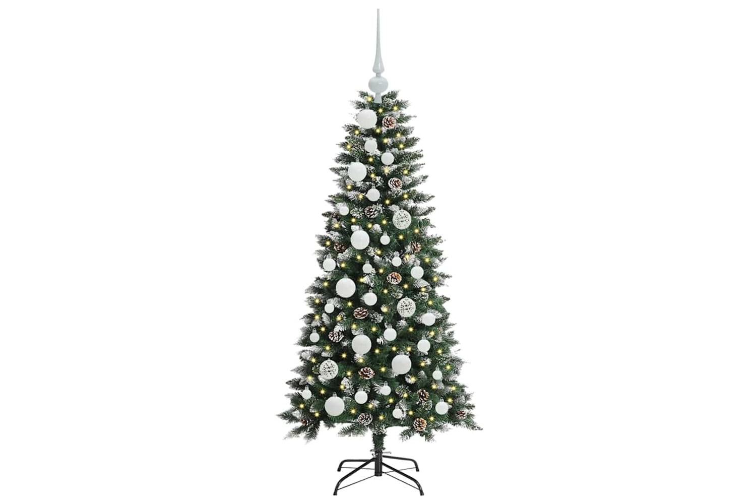 Vidaxl Artificial Christmas Tree With 150 Leds Green 55 X 55 X 120 Cm-3