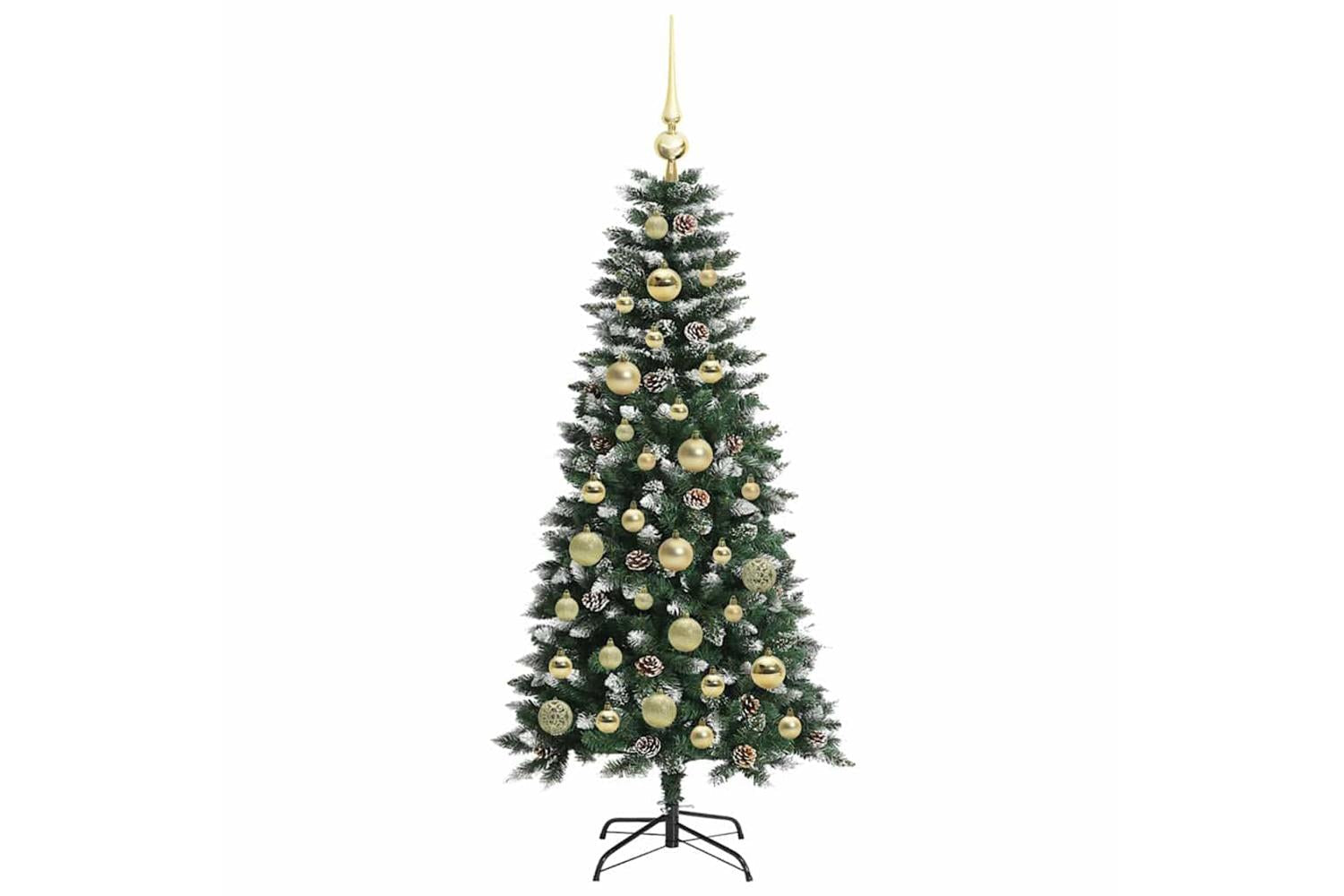 Vidaxl Artificial Christmas Tree With 150 Leds Green 55 X 55 X 120 Cm-4