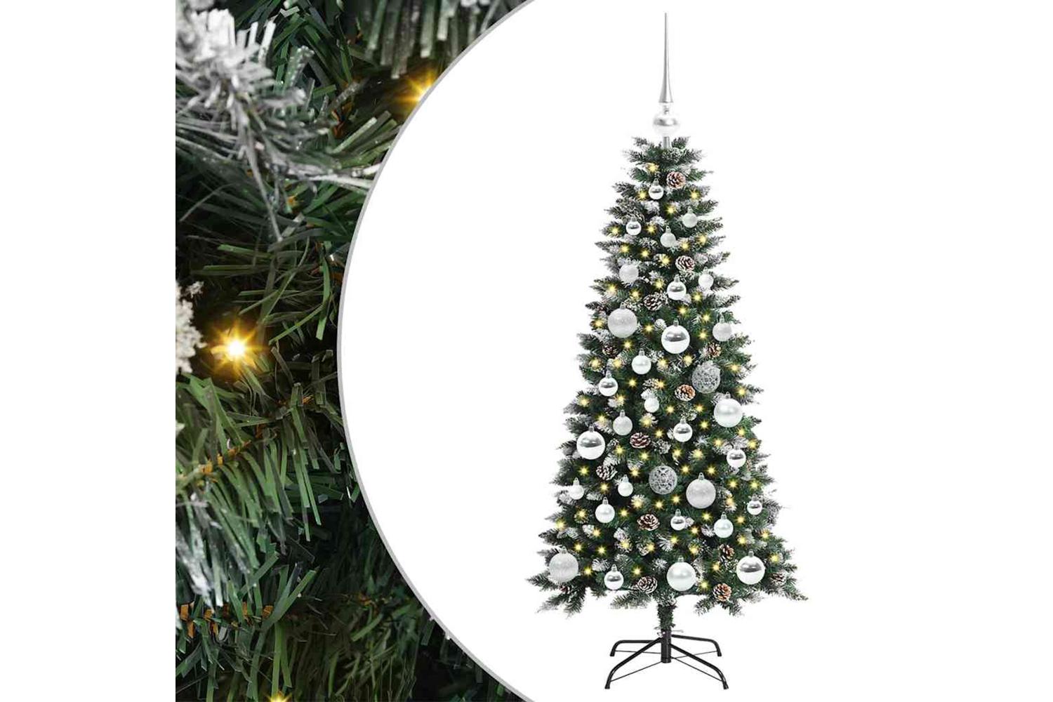 Vidaxl Artificial Christmas Tree With 150 Leds Green 55 X 55 X 120 Cm-2