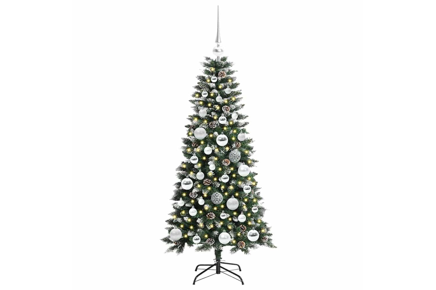 Vidaxl Artificial Christmas Tree With 150 Leds Green 55 X 55 X 120 Cm-3