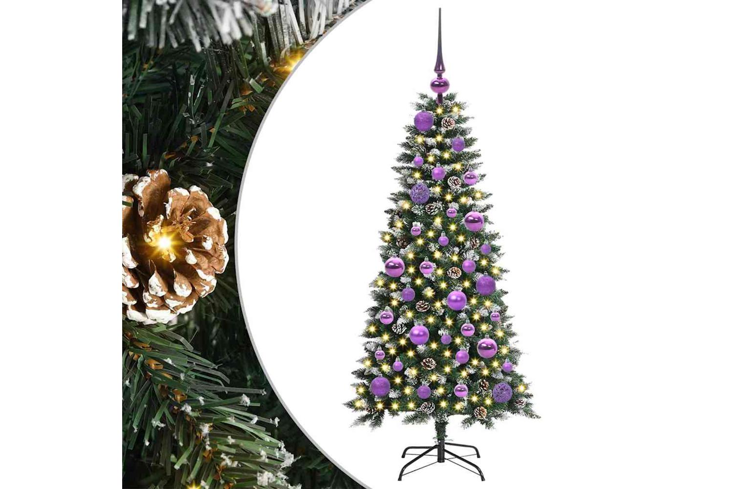 Vidaxl Artificial Christmas Tree With 150 Leds Green 55 X 55 X 120 Cm-2