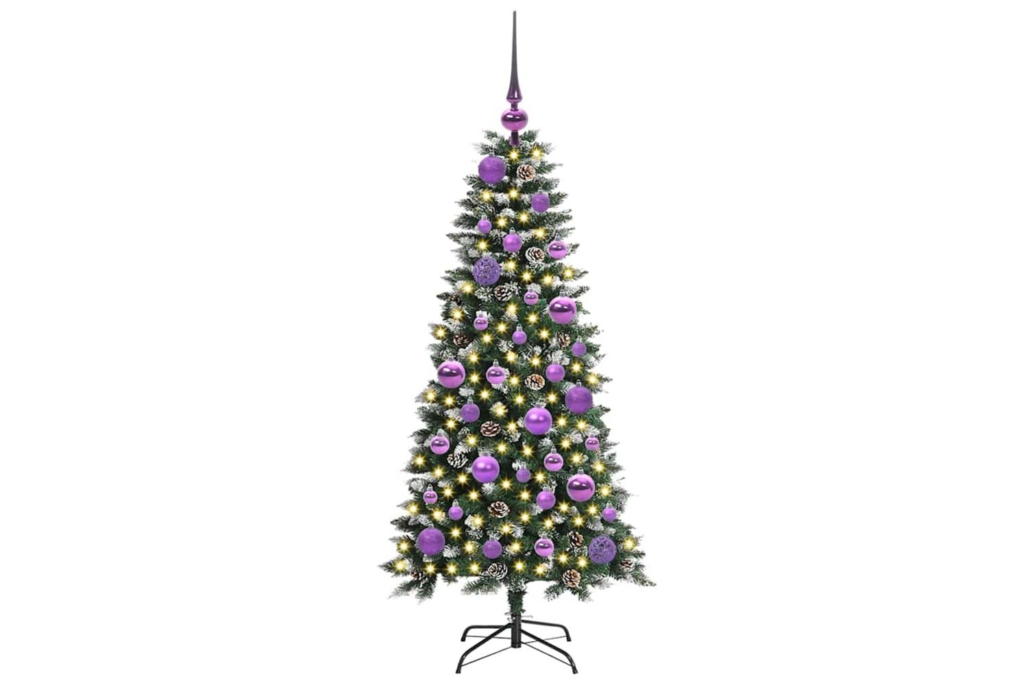 Vidaxl Artificial Christmas Tree With 150 Leds Green 55 X 55 X 120 Cm-3