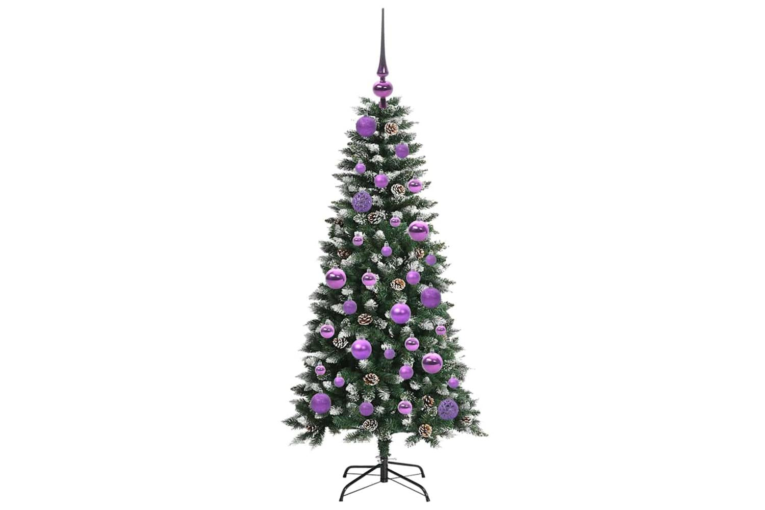 Vidaxl Artificial Christmas Tree With 150 Leds Green 55 X 55 X 120 Cm-4