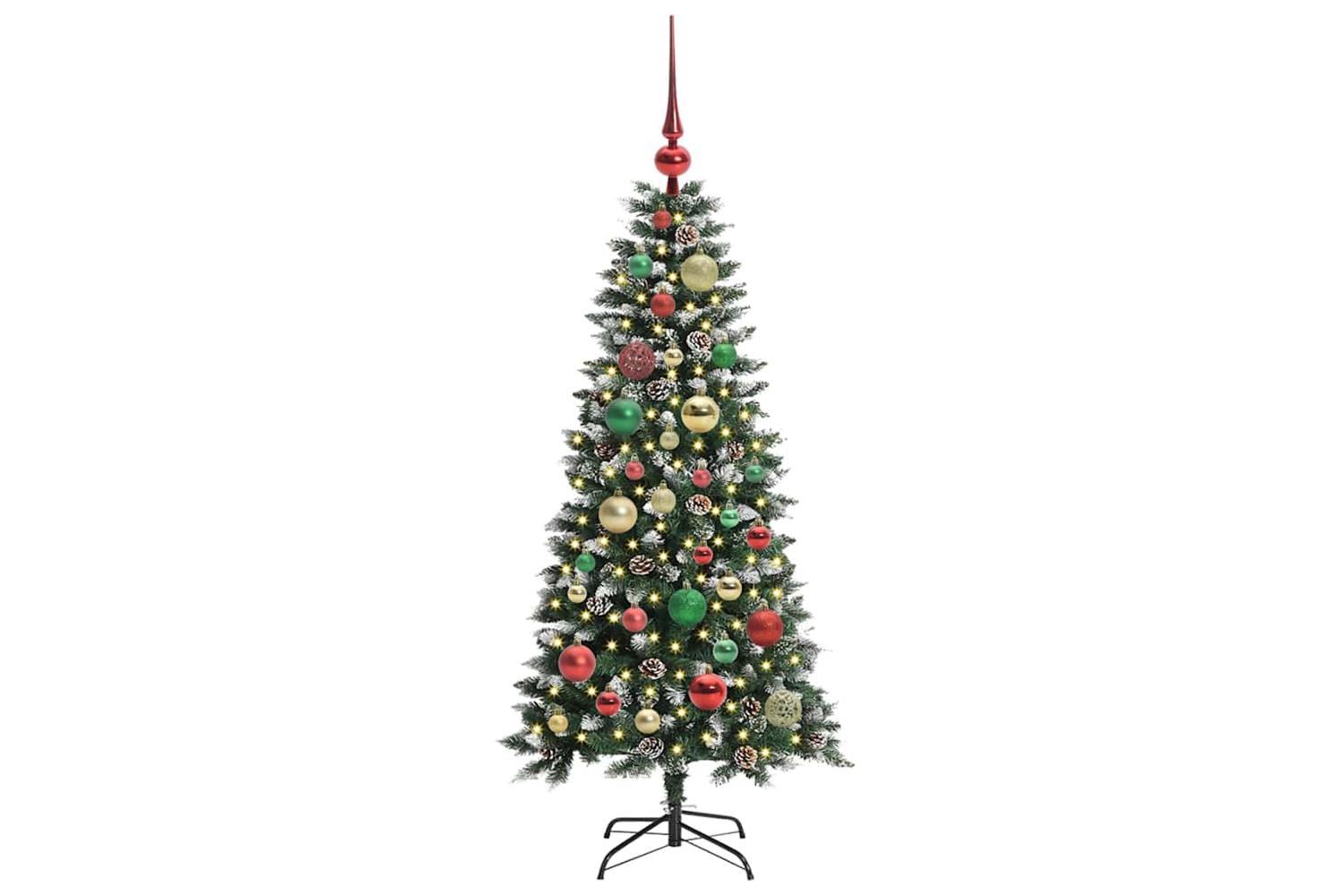 Vidaxl Artificial Christmas Tree With 150 Leds Green 55 X 55 X 120 Cm-3