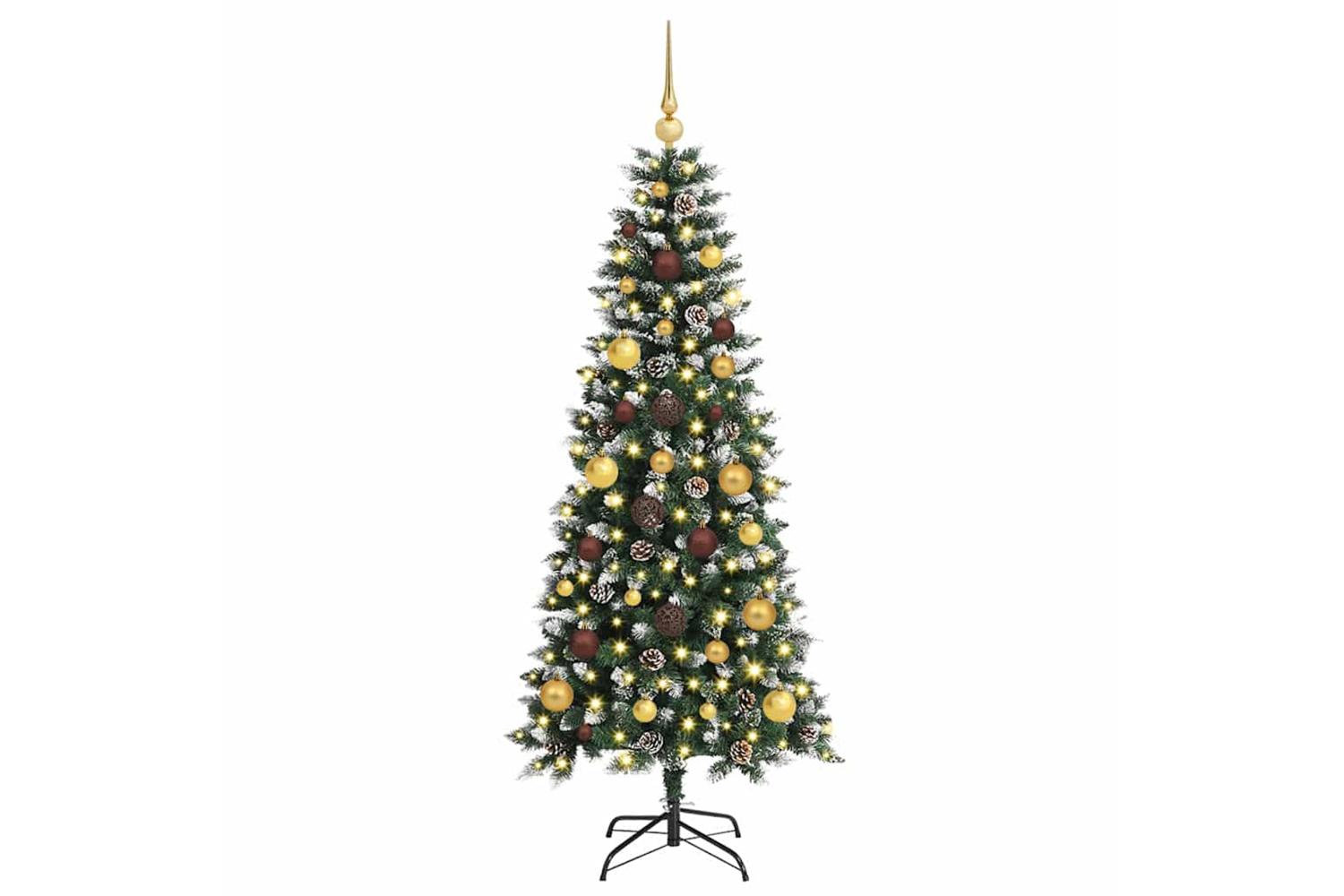Vidaxl Artificial Christmas Tree With 150 Leds Green 66 X 66 X 150 Cm-3
