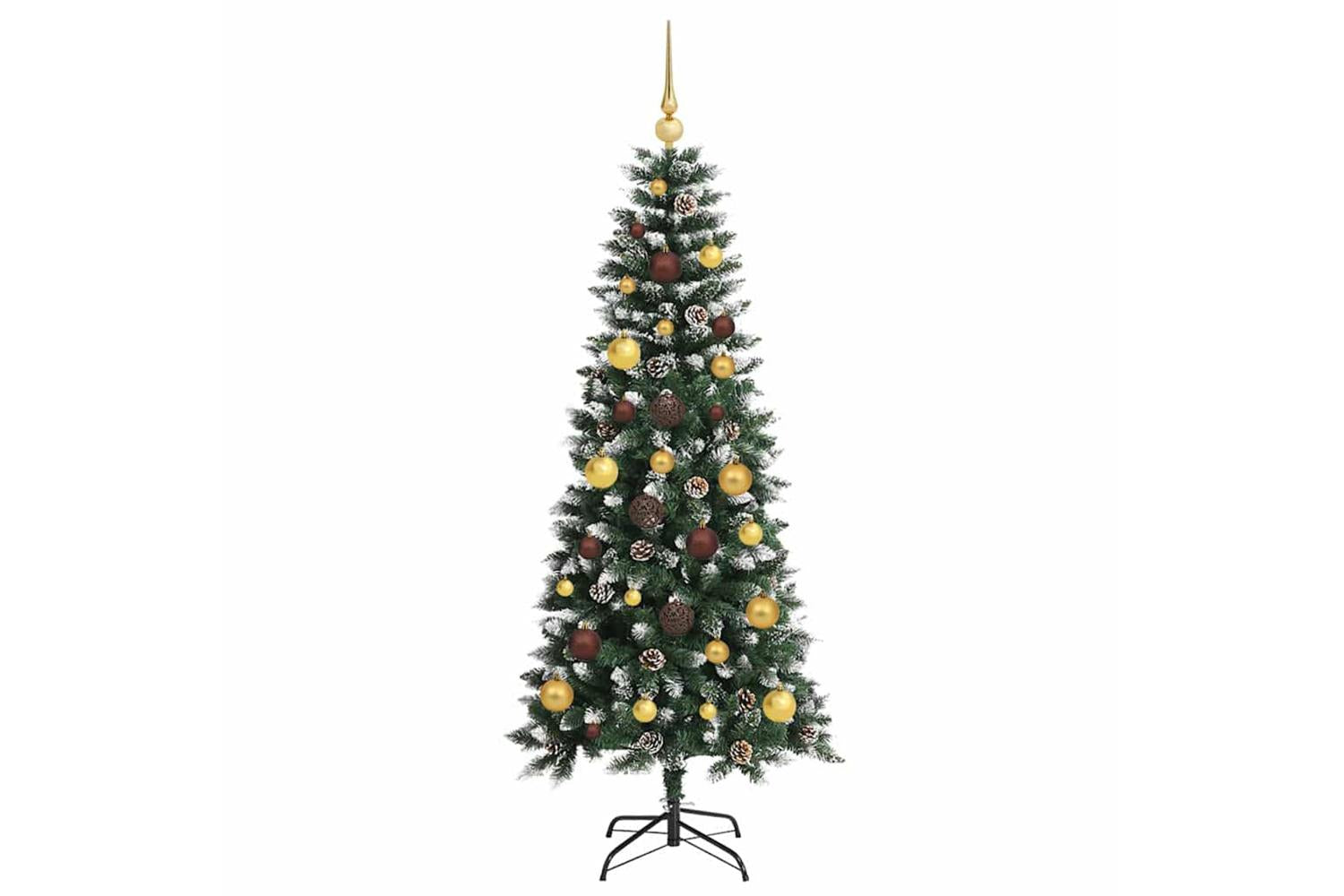 Vidaxl Artificial Christmas Tree With 150 Leds Green 66 X 66 X 150 Cm-4