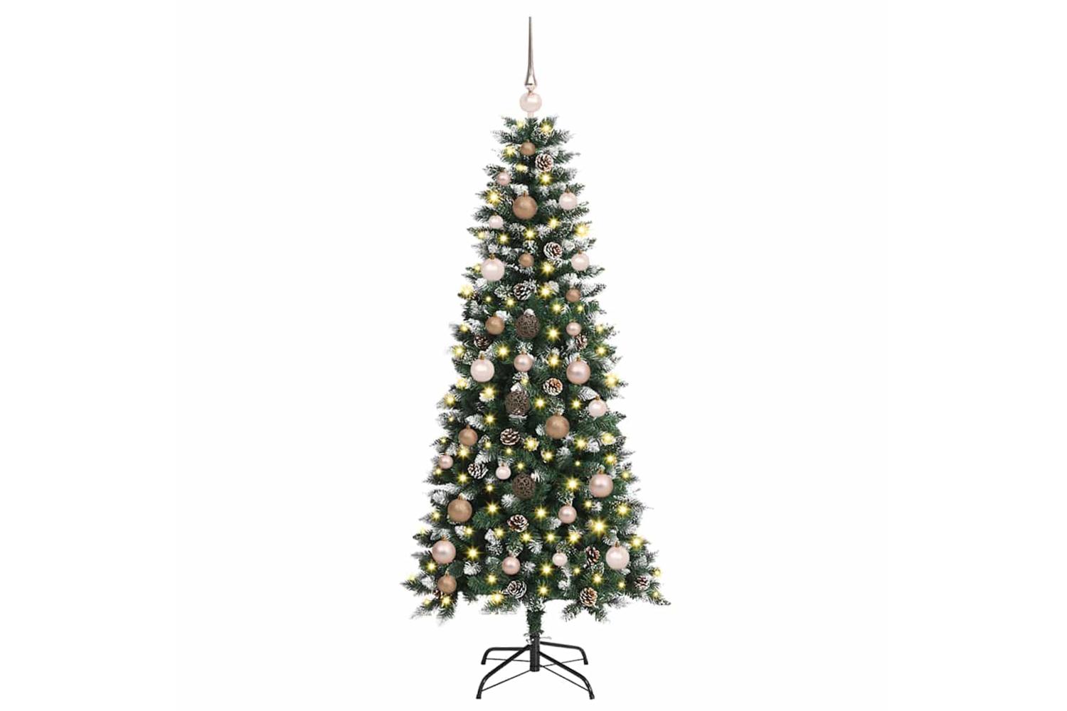 Vidaxl Artificial Christmas Tree With 150 Leds Green 66 X 66 X 150 Cm-3