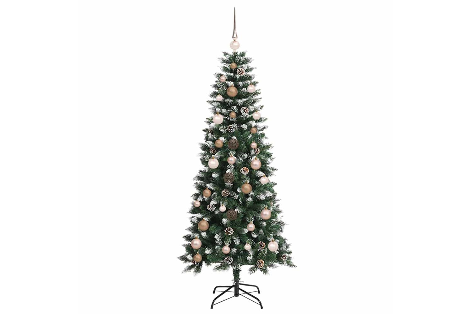 Vidaxl Artificial Christmas Tree With 150 Leds Green 66 X 66 X 150 Cm-4
