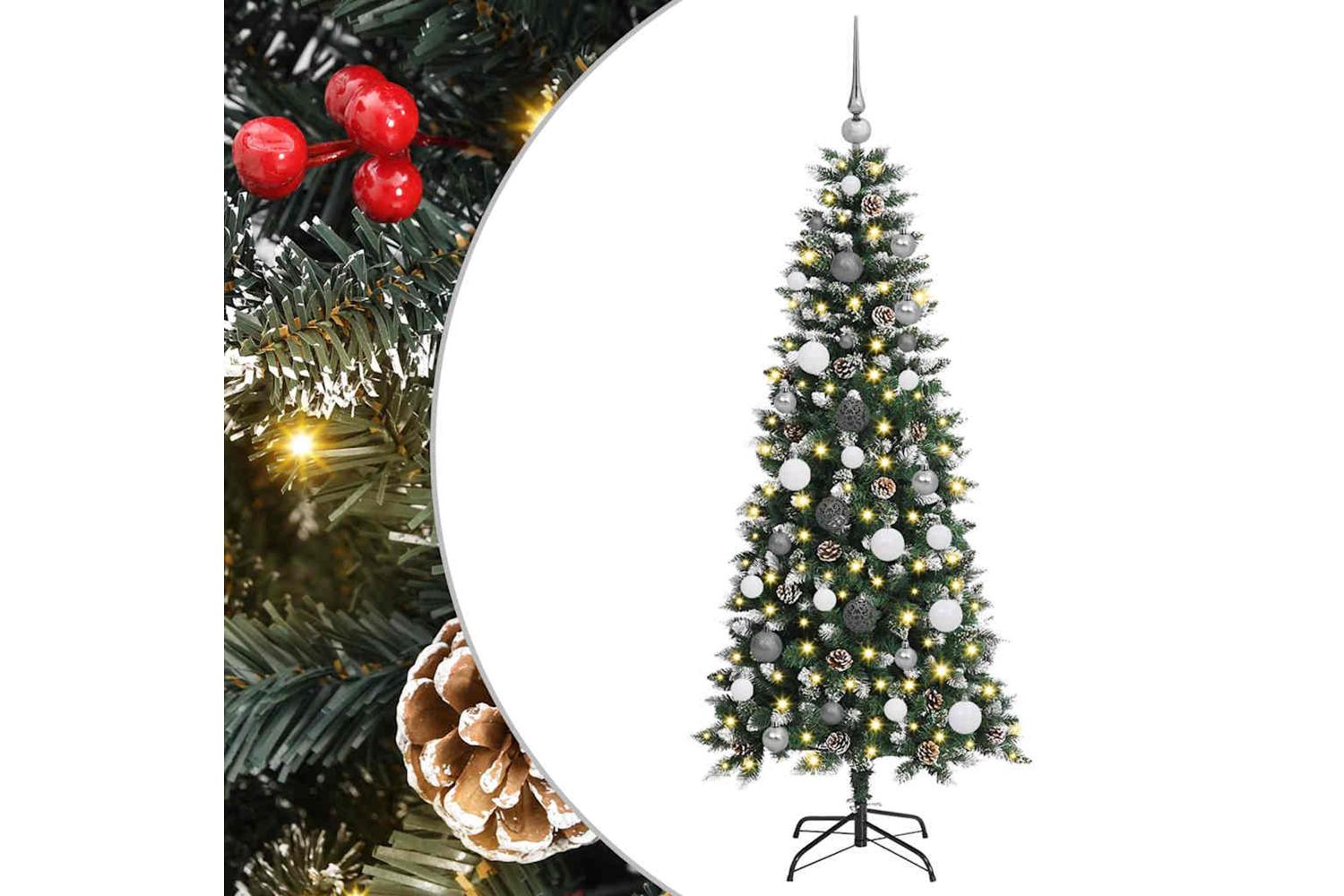 Vidaxl Artificial Christmas Tree With 150 Leds Green 66 X 66 X 150 Cm-2