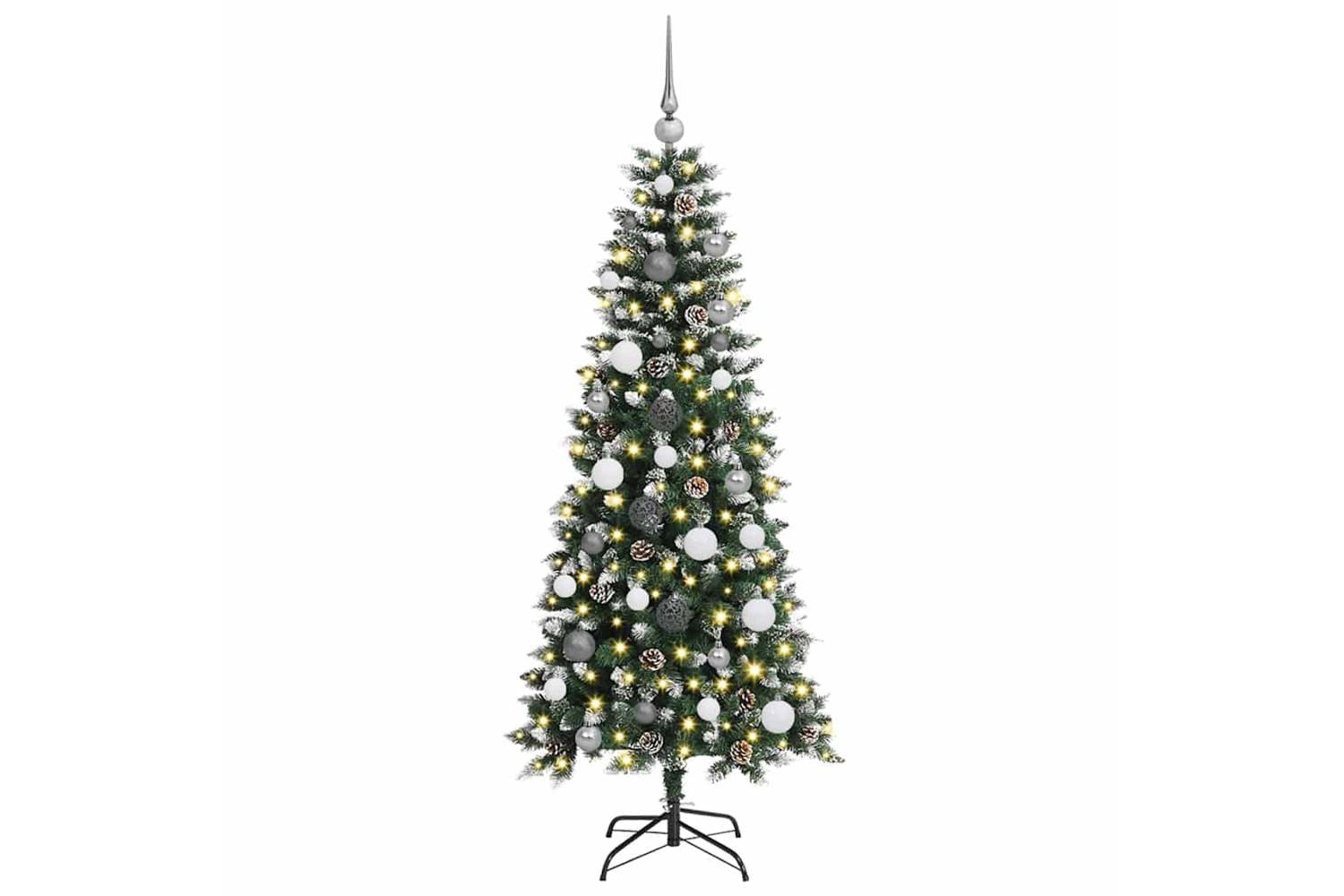 Vidaxl Artificial Christmas Tree With 150 Leds Green 66 X 66 X 150 Cm-3