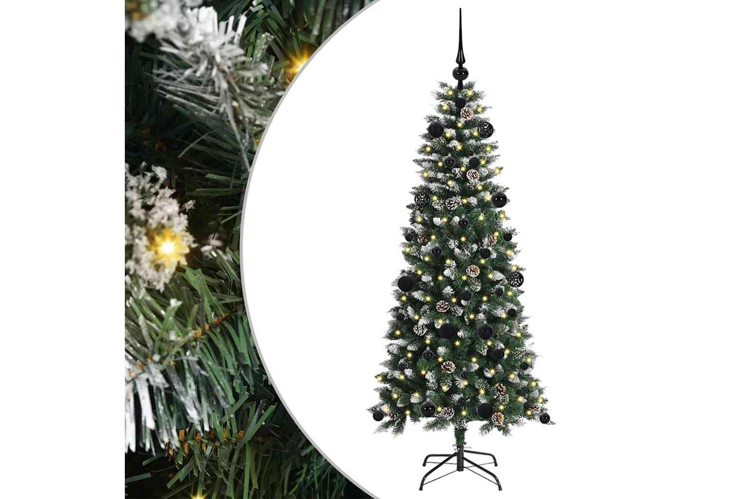 Vidaxl Artificial Christmas Tree With 150 Leds Green 66 X 66 X 150 Cm-2