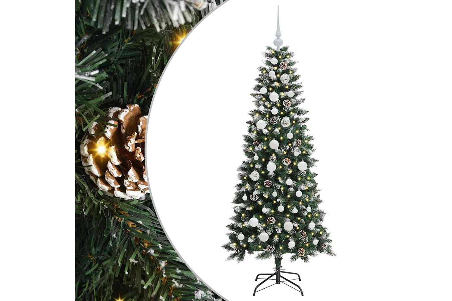 Vidaxl Artificial Christmas Tree With 150 Leds Green 66 X 66 X 150 Cm-2