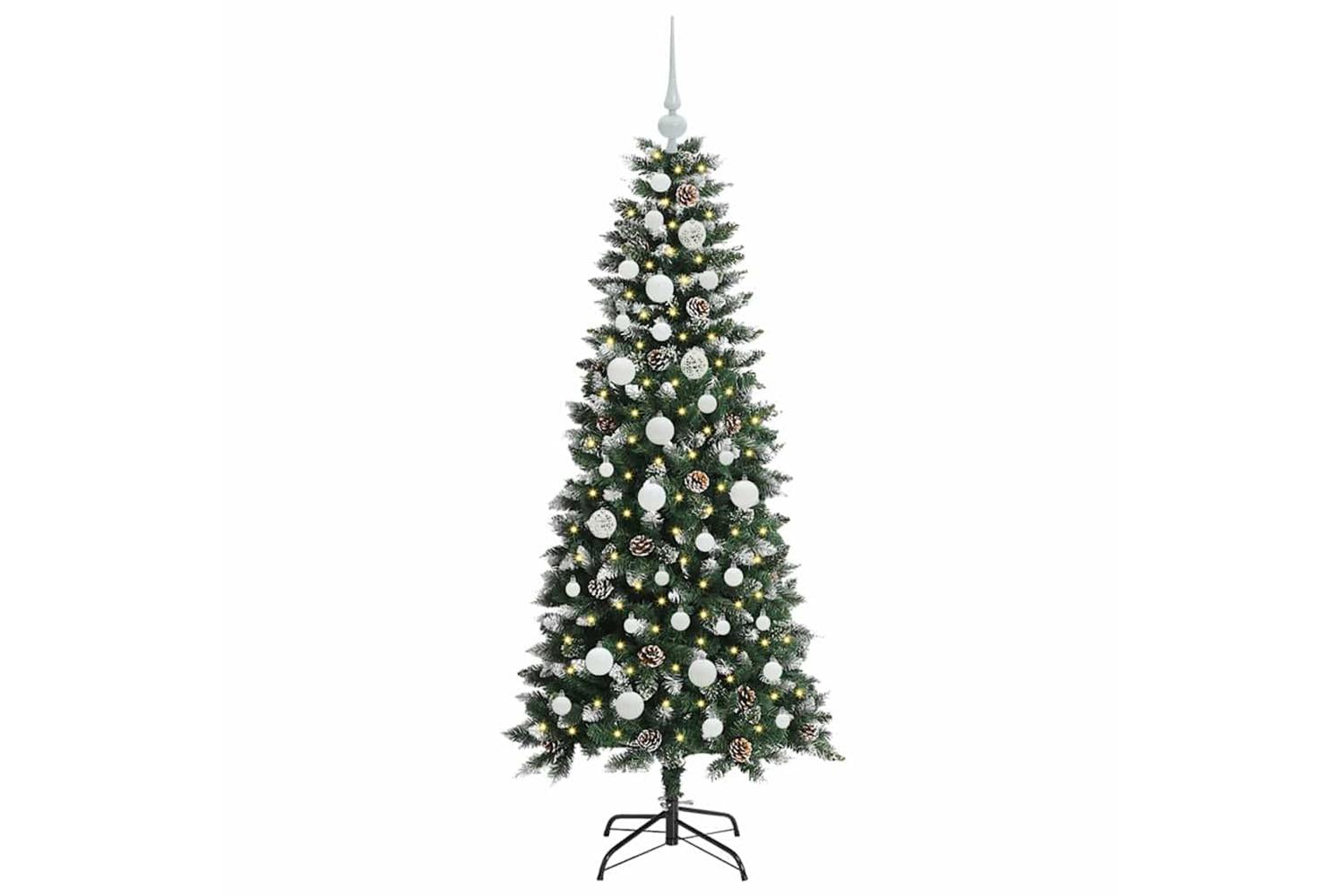 Vidaxl Artificial Christmas Tree With 150 Leds Green 66 X 66 X 150 Cm-3