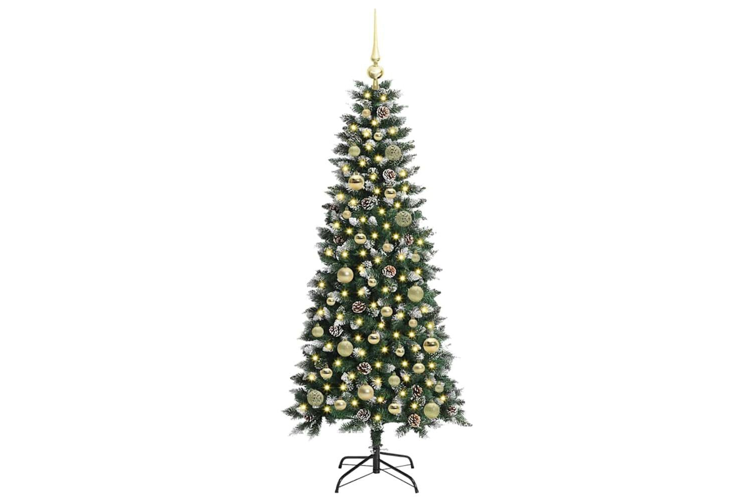 Vidaxl Artificial Christmas Tree With 150 Leds Green 66 X 66 X 150 Cm-3
